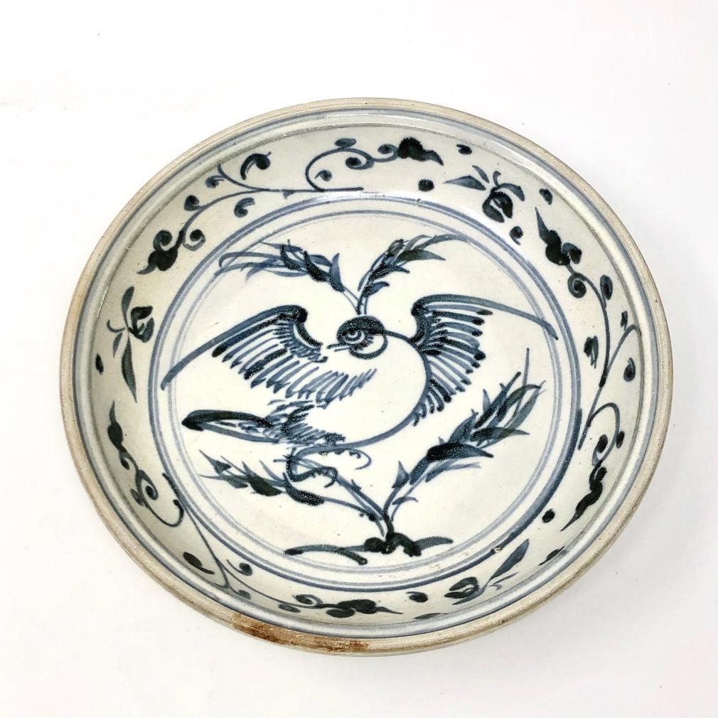 Annamese Blue and White Ceramic Dish For Sale 3