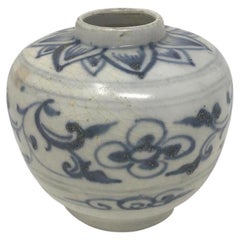 Annamese Blue and White Ceramic Jar, Chu Dau kiln, Vietnam