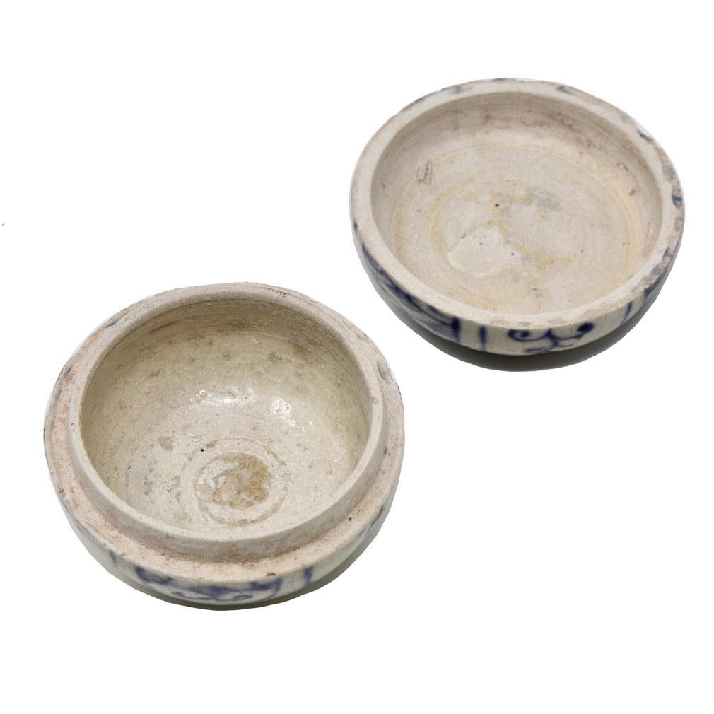 Scatola Annamese in ceramica blu e bianca, fornace Chu Dau, Vietnam, circa 1500 in vendita 3