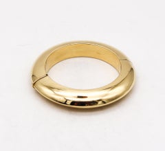 Annaratone & Magyary Modernist 1970 Geometric Bangle Bracelet in Solid 18Kt Gold