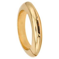 Annaratone & Magyary Modernist 1970 Geometric Bangle Bracelet in Solid 18Kt Gold