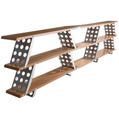 Anna's Stackable Shelving System in Wood and Aluminum by Ali Tayar, 1992