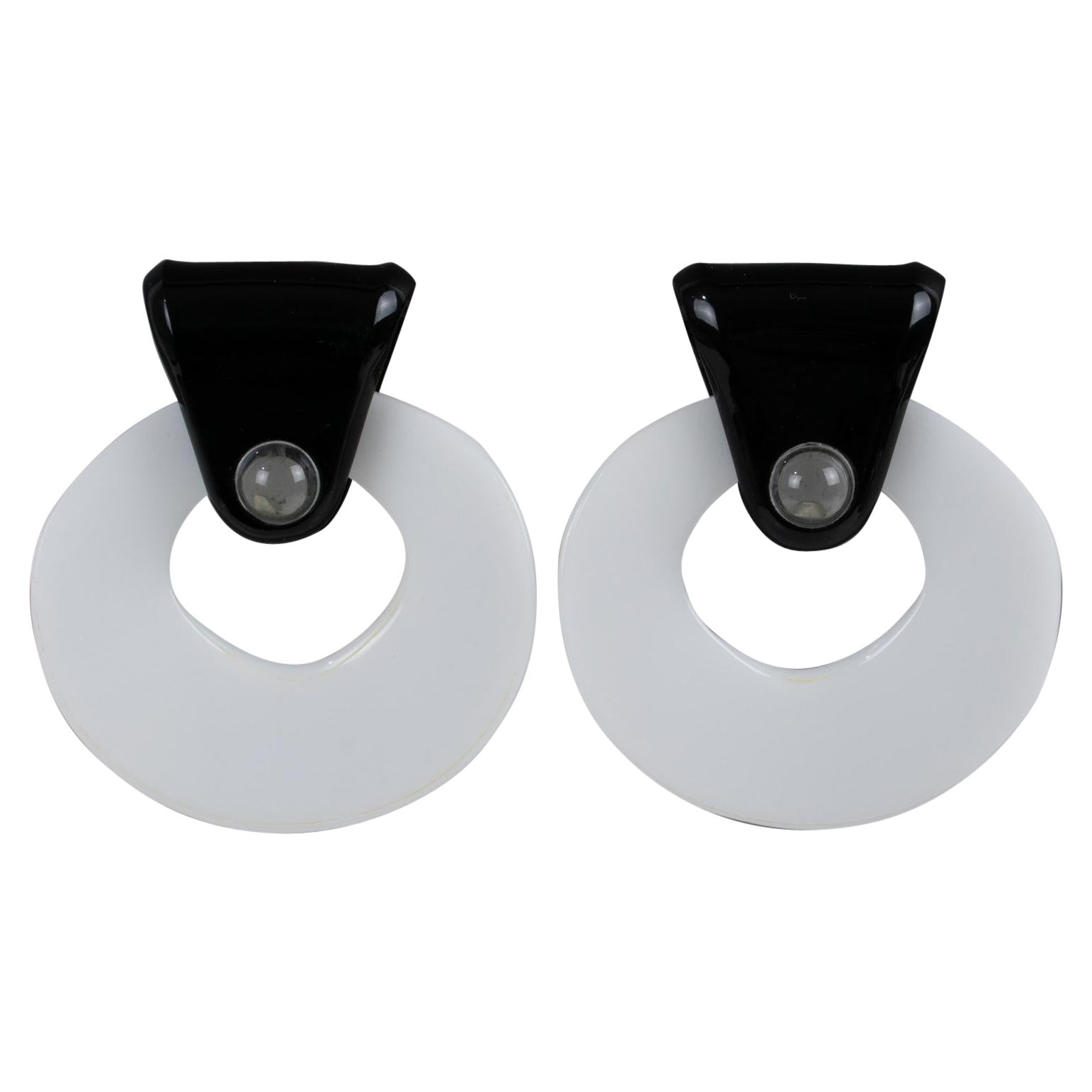 Anne and Frank Vigneri Bi-Color Resin Clip-on Earrings