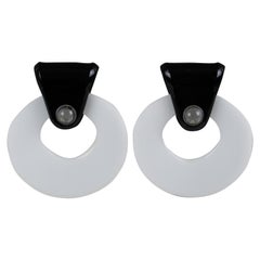 Anne and Frank Vigneri Bi-Color Resin Clip-on Earrings