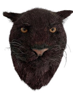 Panther Big Game Trophy Natural Sisal Fiber Sculpture Puma Anne Andersson Art