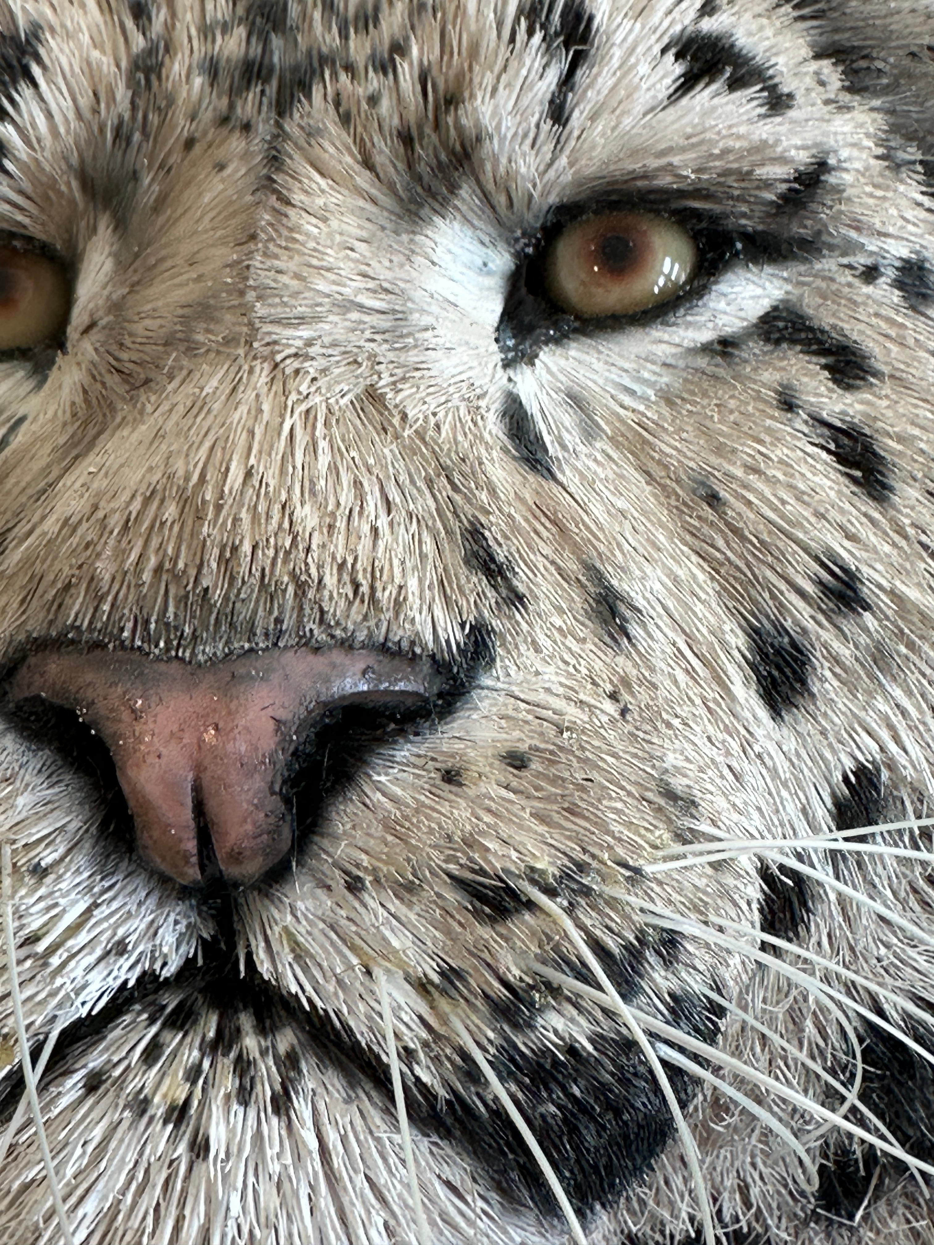Contemporary Anne Andersson Sisal Fiber Snow Leopard 2006 For Sale