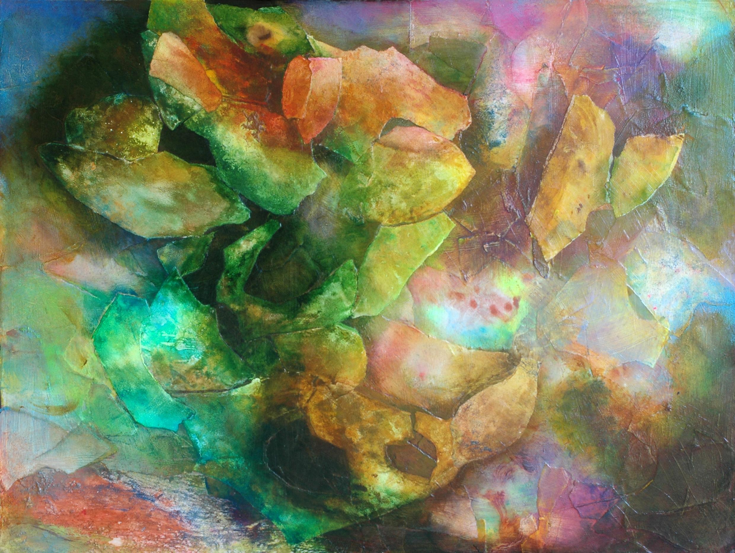 089 Crystal Cave, Mixed Media on Canvas - Mixed Media Art by Anne B Schwartz
