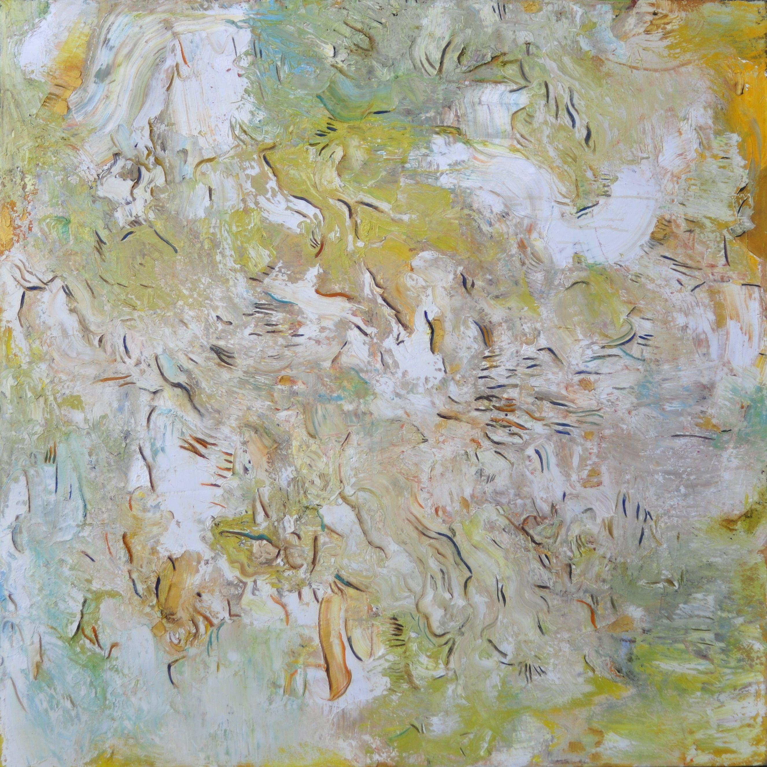 Soft colors and lots of rich colors due to many layers of thick oil paint. White, green and orange are the main color. Impressionistic feel due to the soft colors.   :: Painting :: Abstract Expressionism :: This piece comes with an official