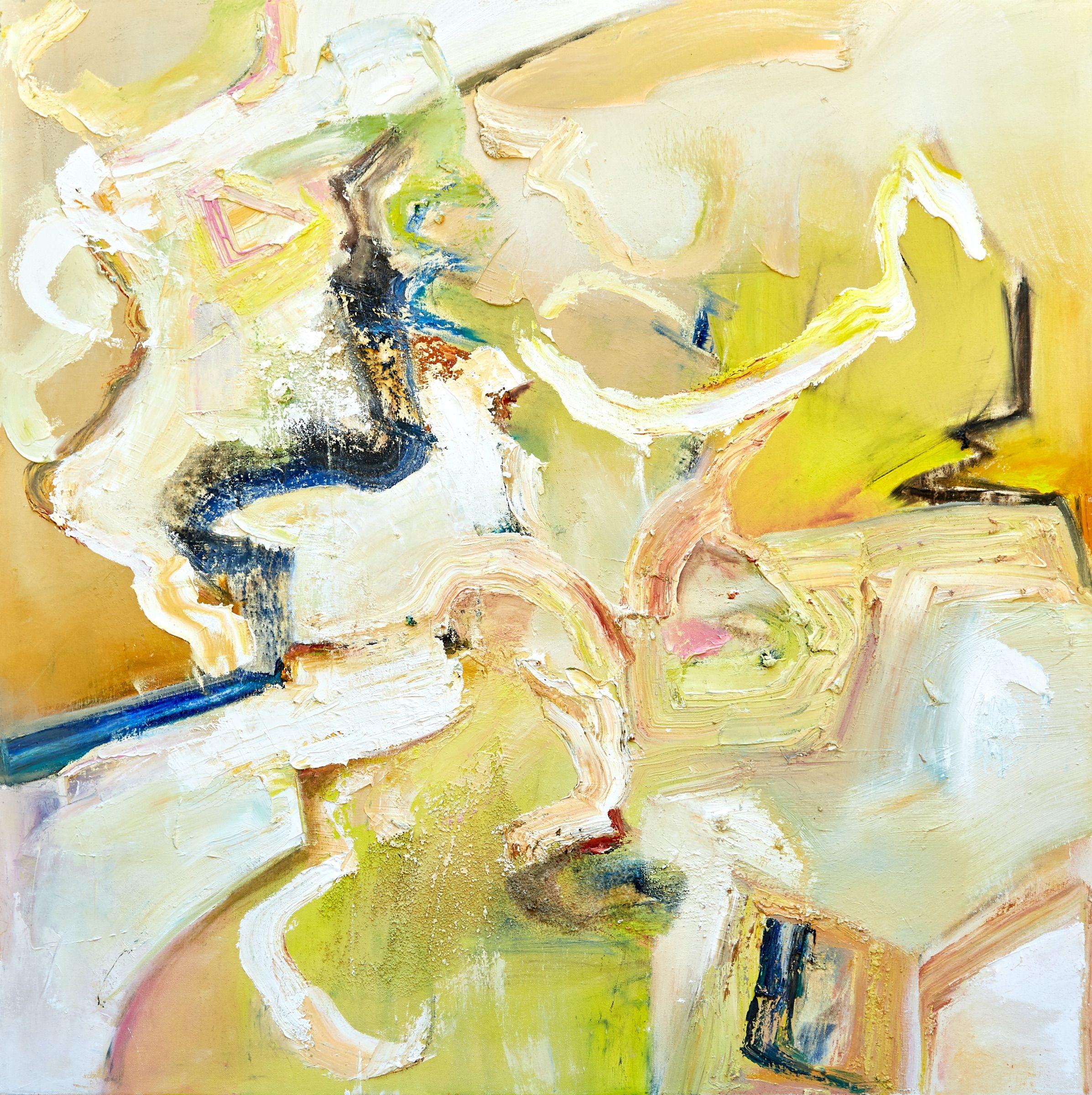 336 Puente sobre el río Arno, Pintura, Óleo sobre lienzo - Painting de Anne B Schwartz