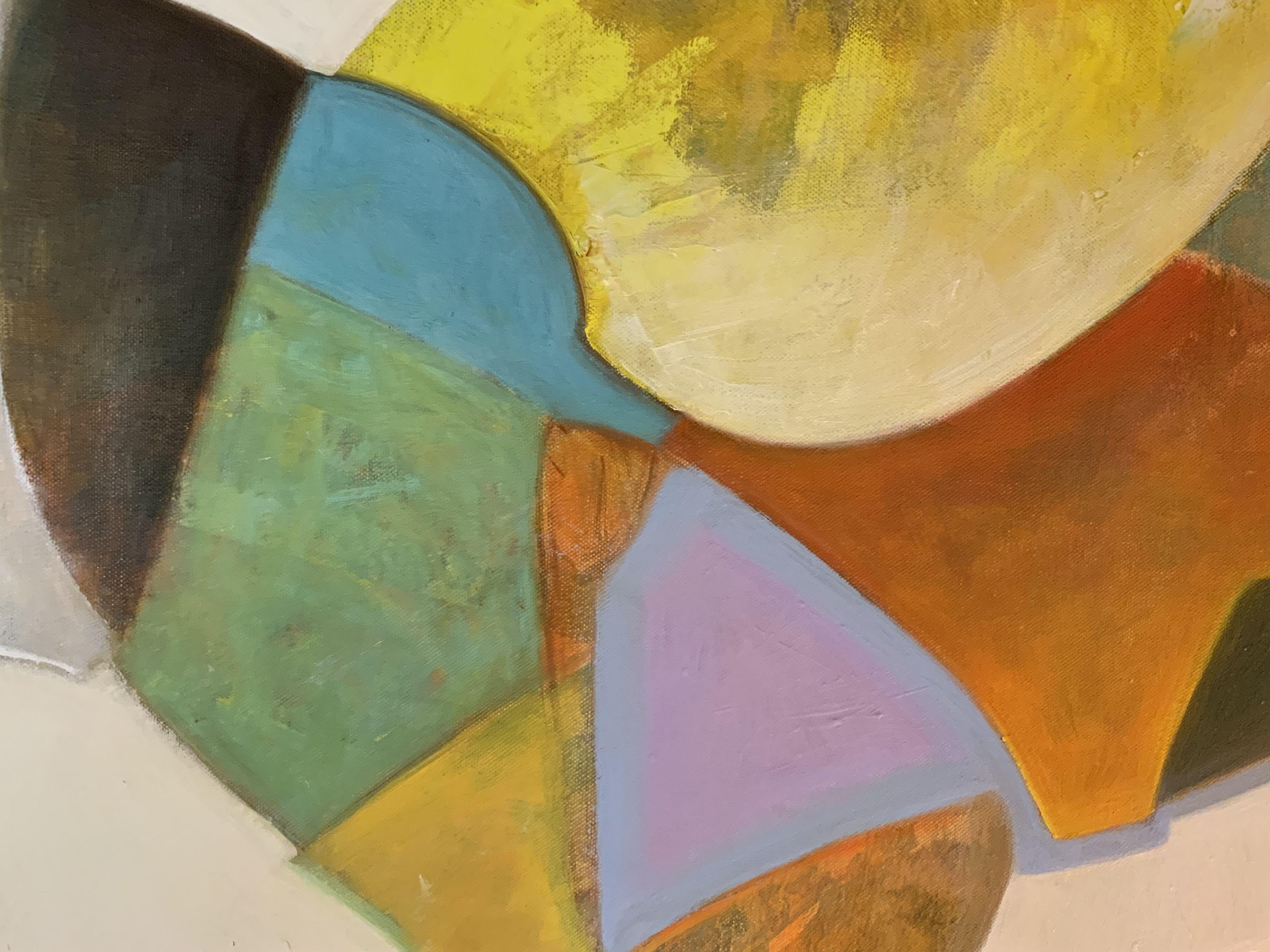 338 Pietre a Pompei, Pittura, Olio su tela - Painting di Anne B Schwartz