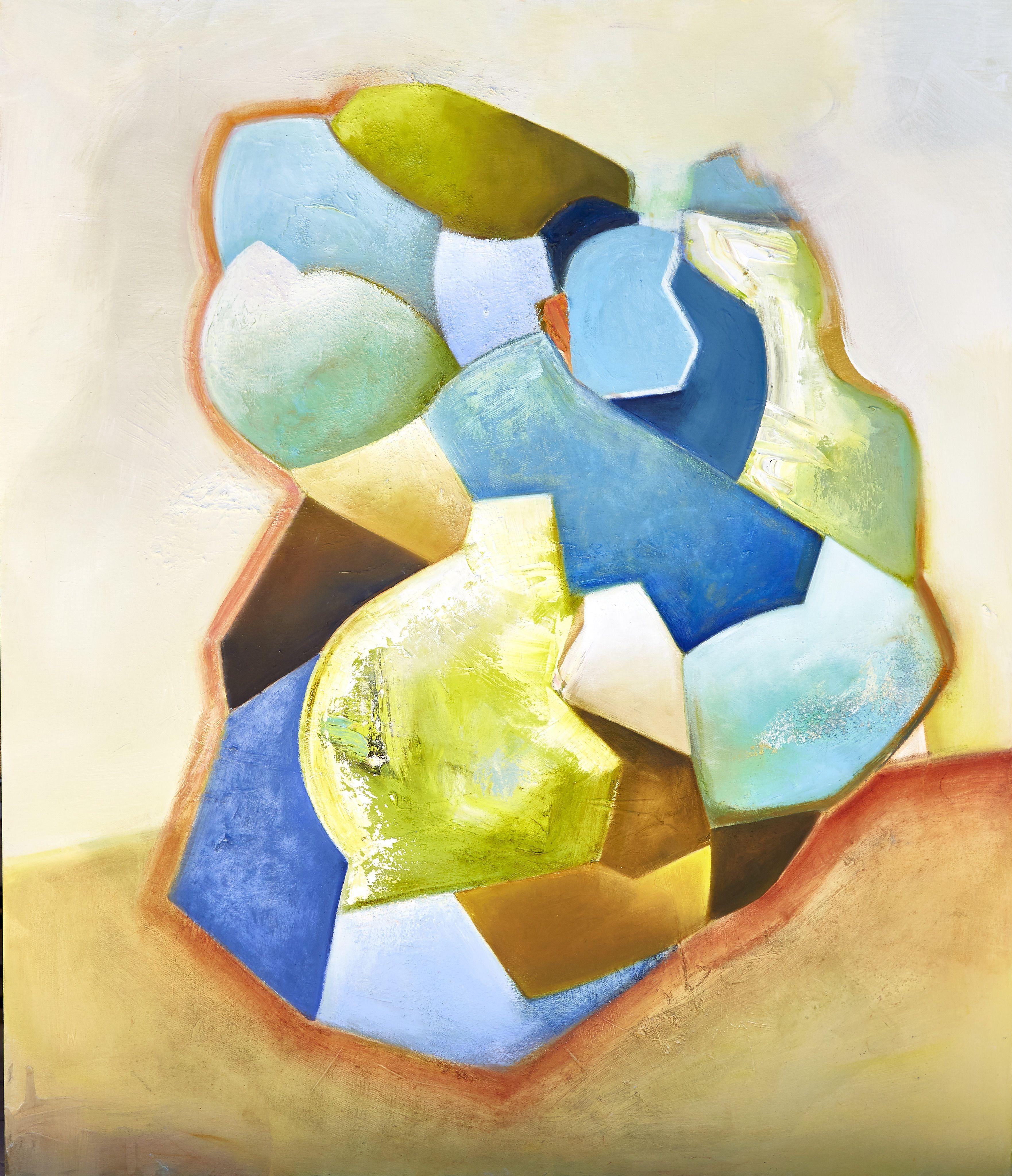 Anne B Schwartz Abstract Painting - 343 Geodes Unearthed, Painting, Oil on Canvas