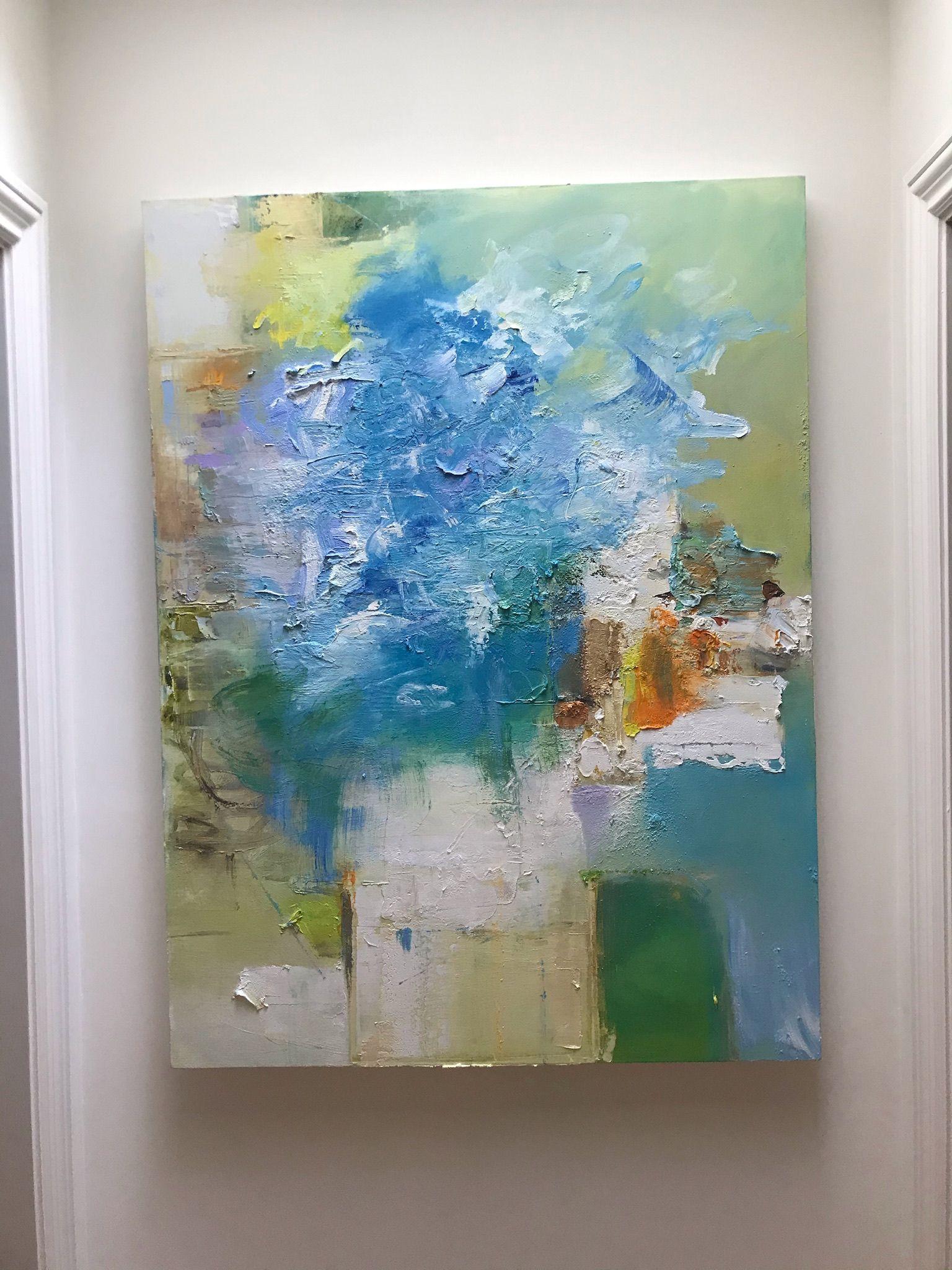 376 Il mare vicino a Sorrento, Pittura, Olio su tela - Painting di Anne B Schwartz