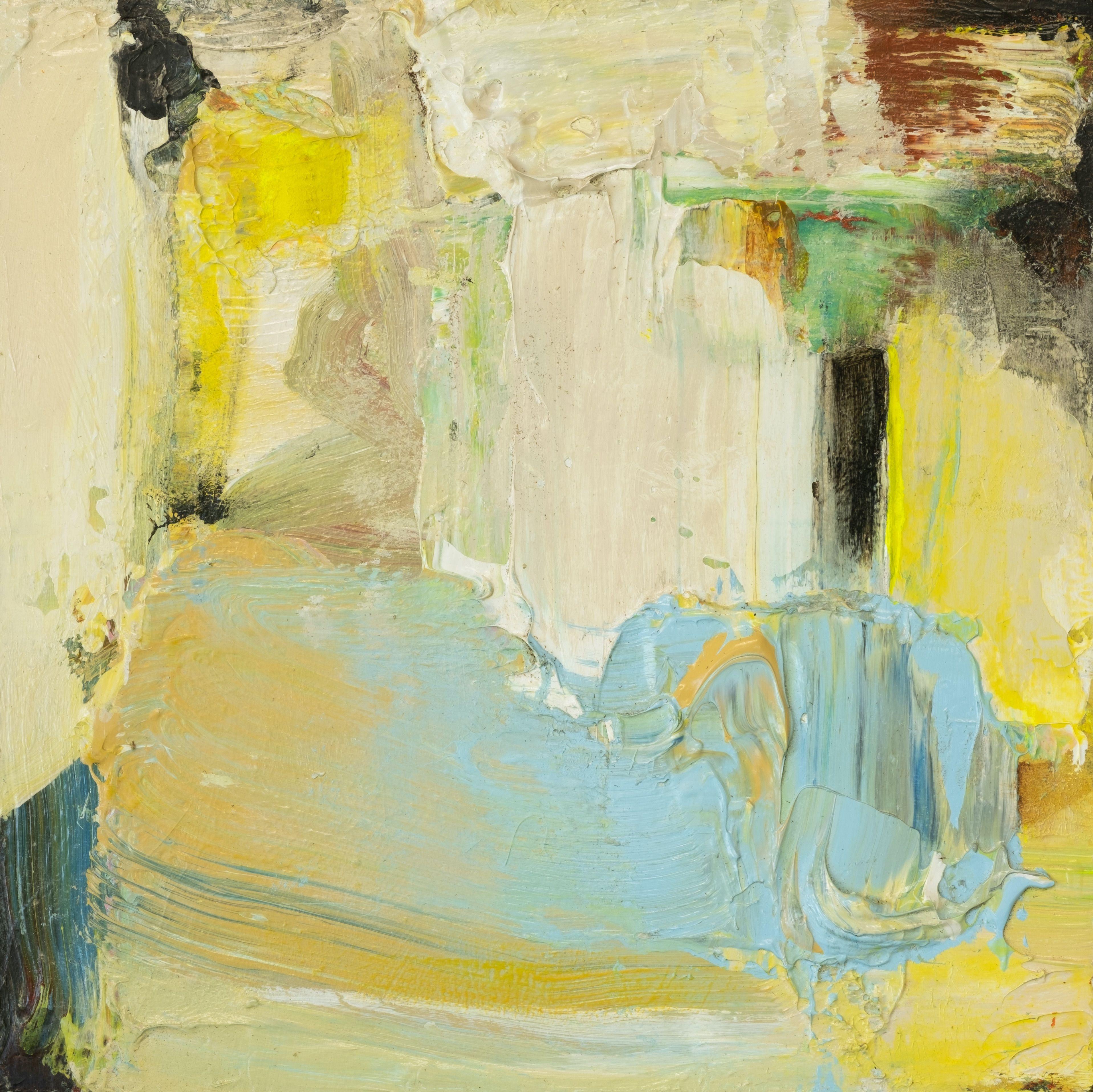Anne B Schwartz Abstract Painting - 386 Above the Arno River, Painting, Acrylic on Wood Panel