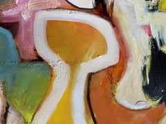 391 Happening By the Pond, Painting, Oil on Canvas