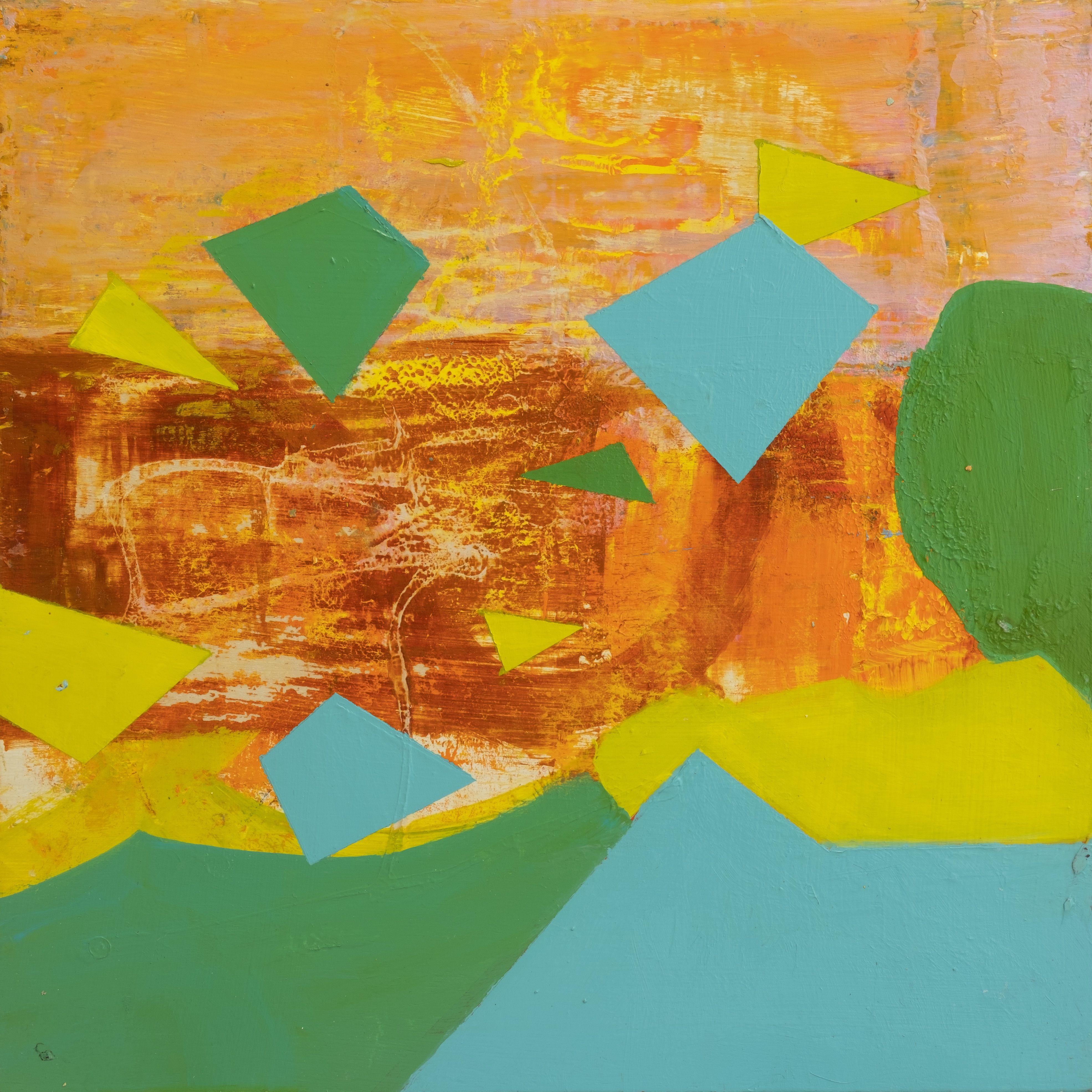 403 Formen in der Nähe des Mars, Gemälde, Acryl auf Holzplatte
