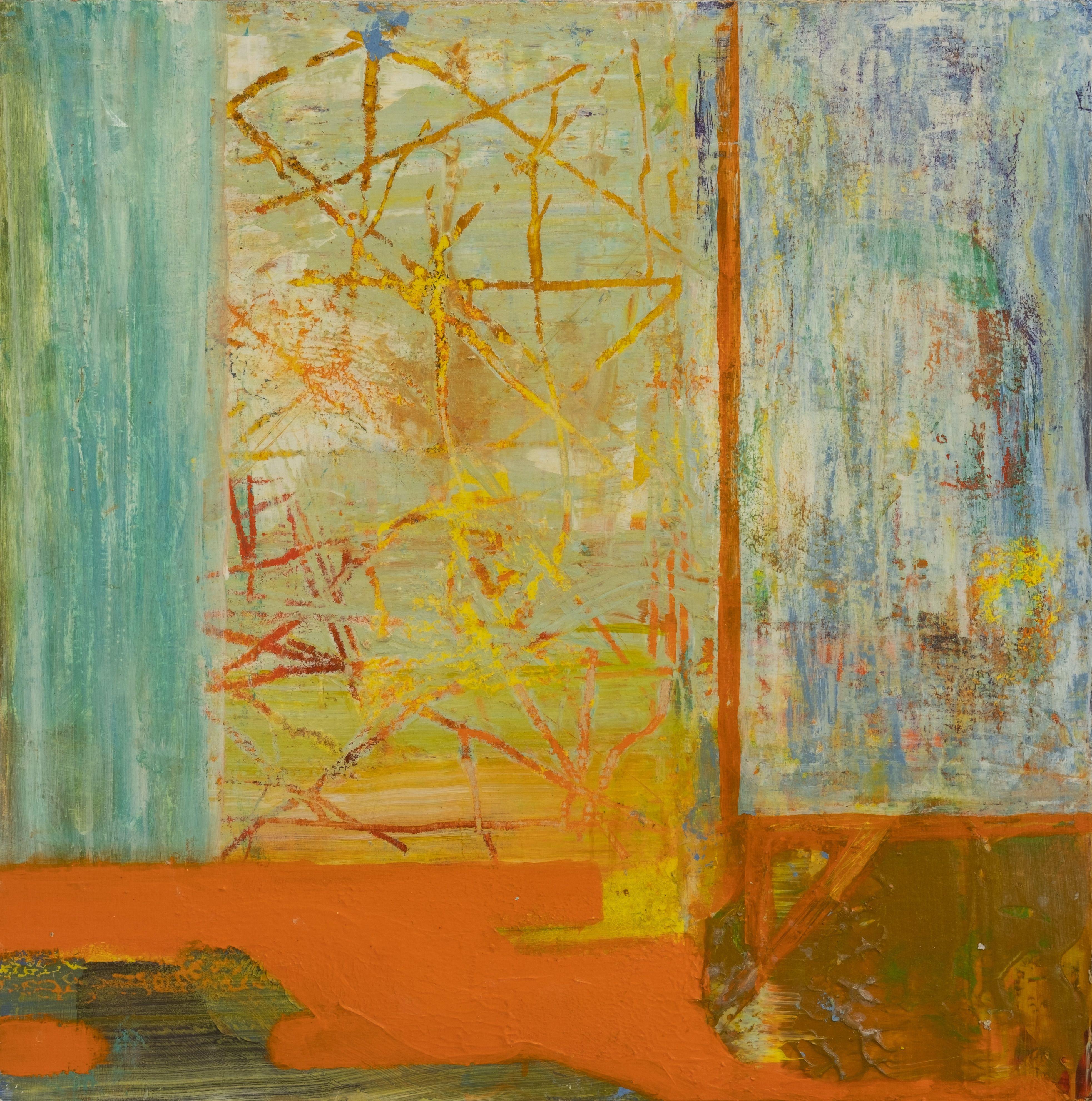 Anne B Schwartz Abstract Painting - 404 Windows in Light, Painting, Acrylic on Wood Panel