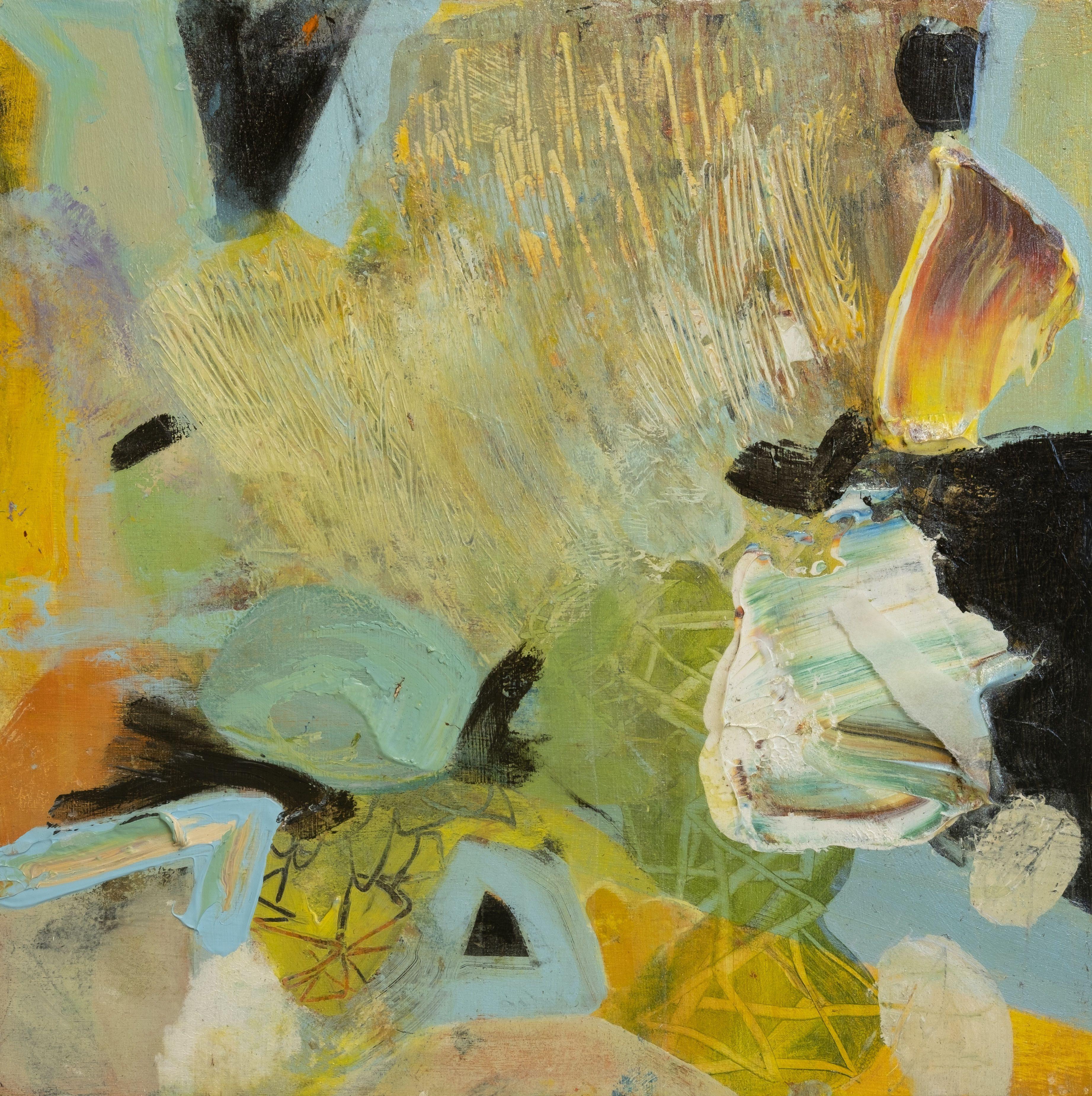 Anne B Schwartz Abstract Painting - 405 Under the Sea, Painting, Acrylic on Wood Panel