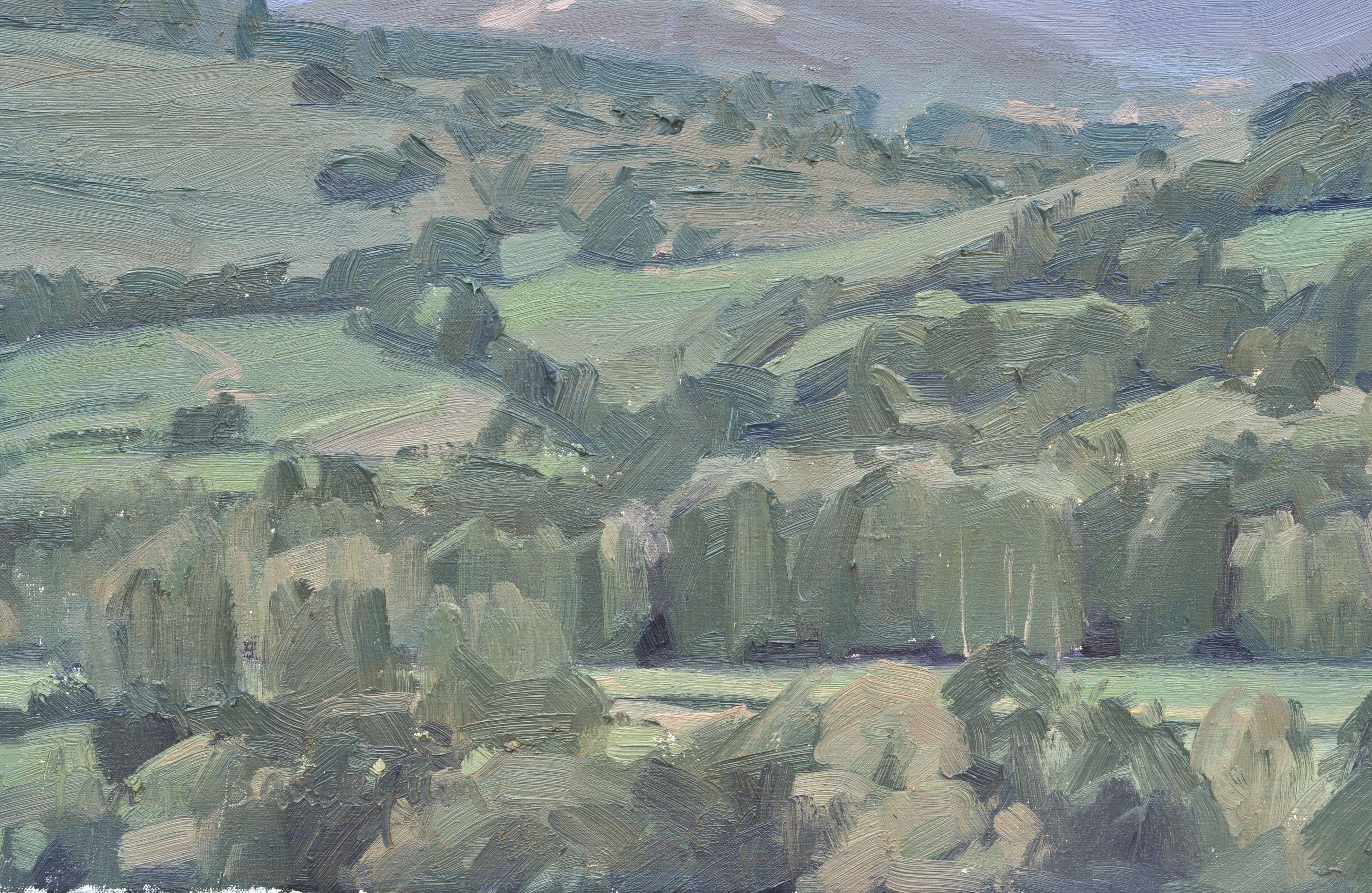 20 de agosto, Roches de Mariol, puesta de sol, Pintura, Óleo sobre lienzo en venta 1