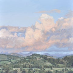 August 20, Roches de Mariol, sunset, Painting, Oil on Canvas