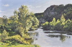 August 21, Fluss der Loire, Gemälde, Öl auf Leinwand