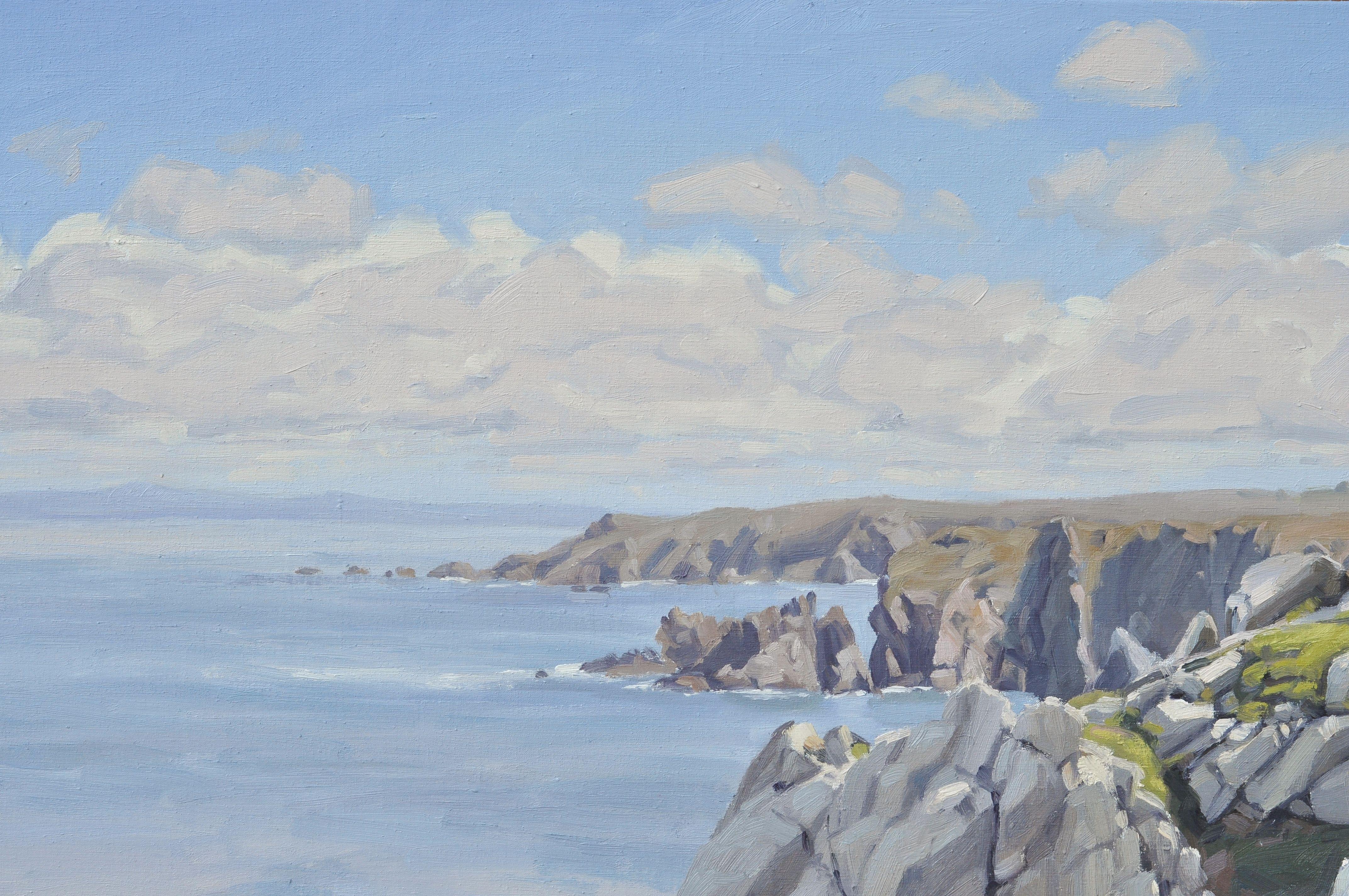 Cliffs at the Cap Sizun, Painting, Oil on Canvas For Sale 1