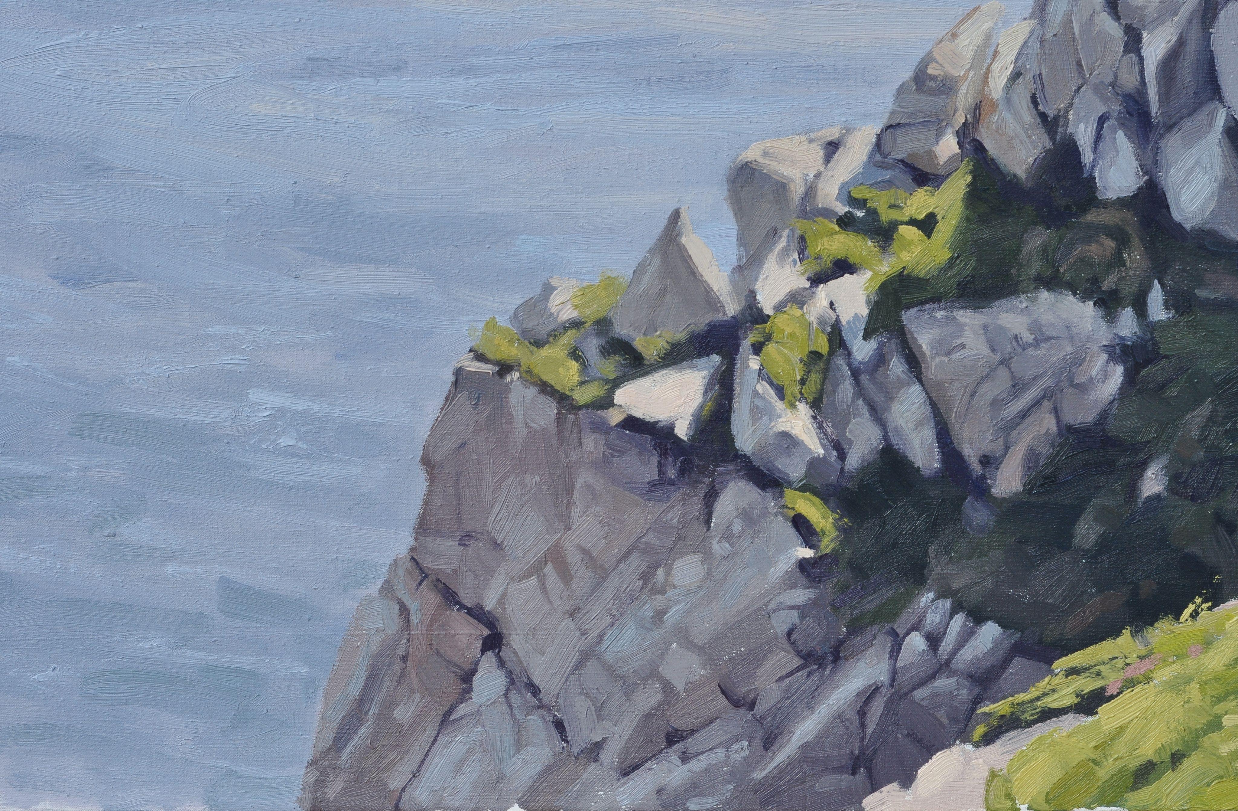 Cliffs at the Cap Sizun, Painting, Oil on Canvas For Sale 2