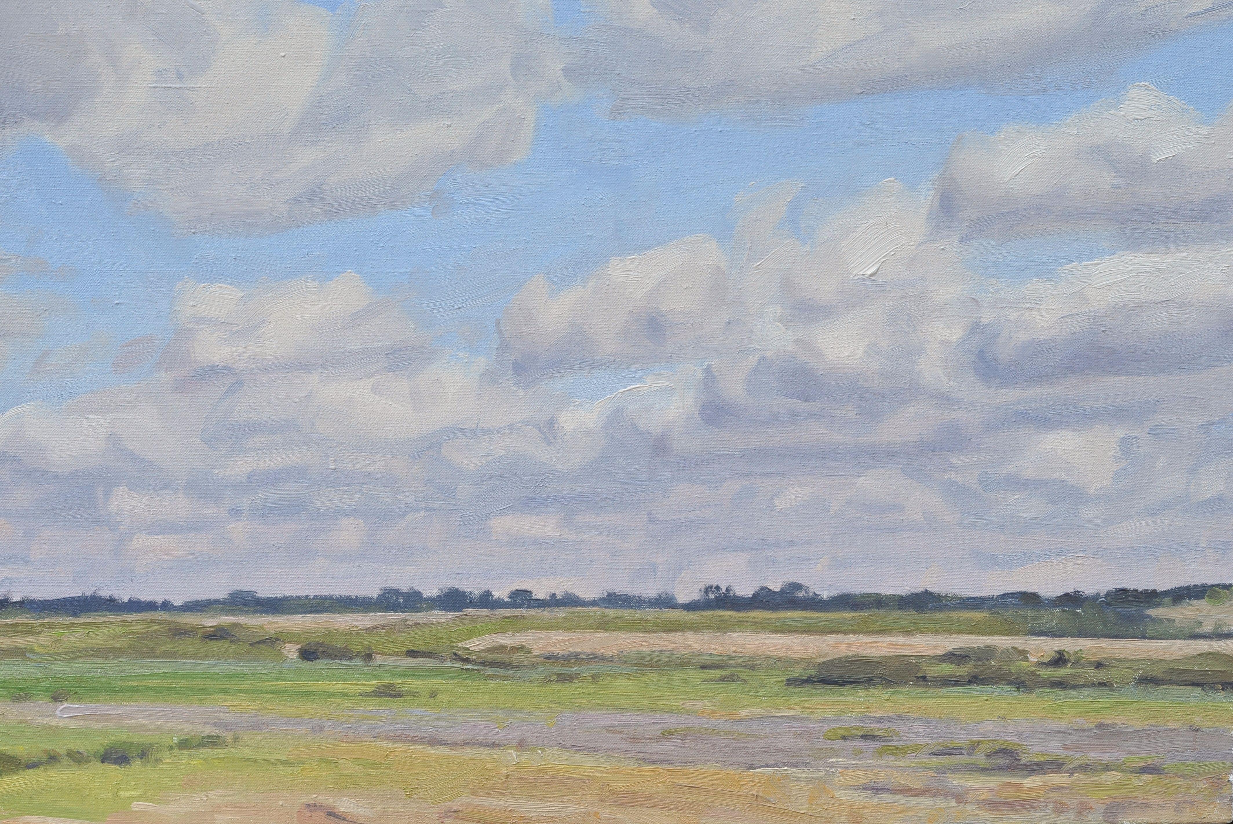 Clouds above the marshes, Brittany, Painting, Oil on Canvas 2