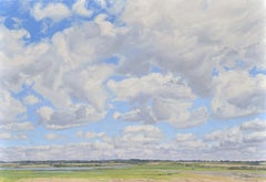 Clouds above the marshes, Brittany, Painting, Oil on Canvas