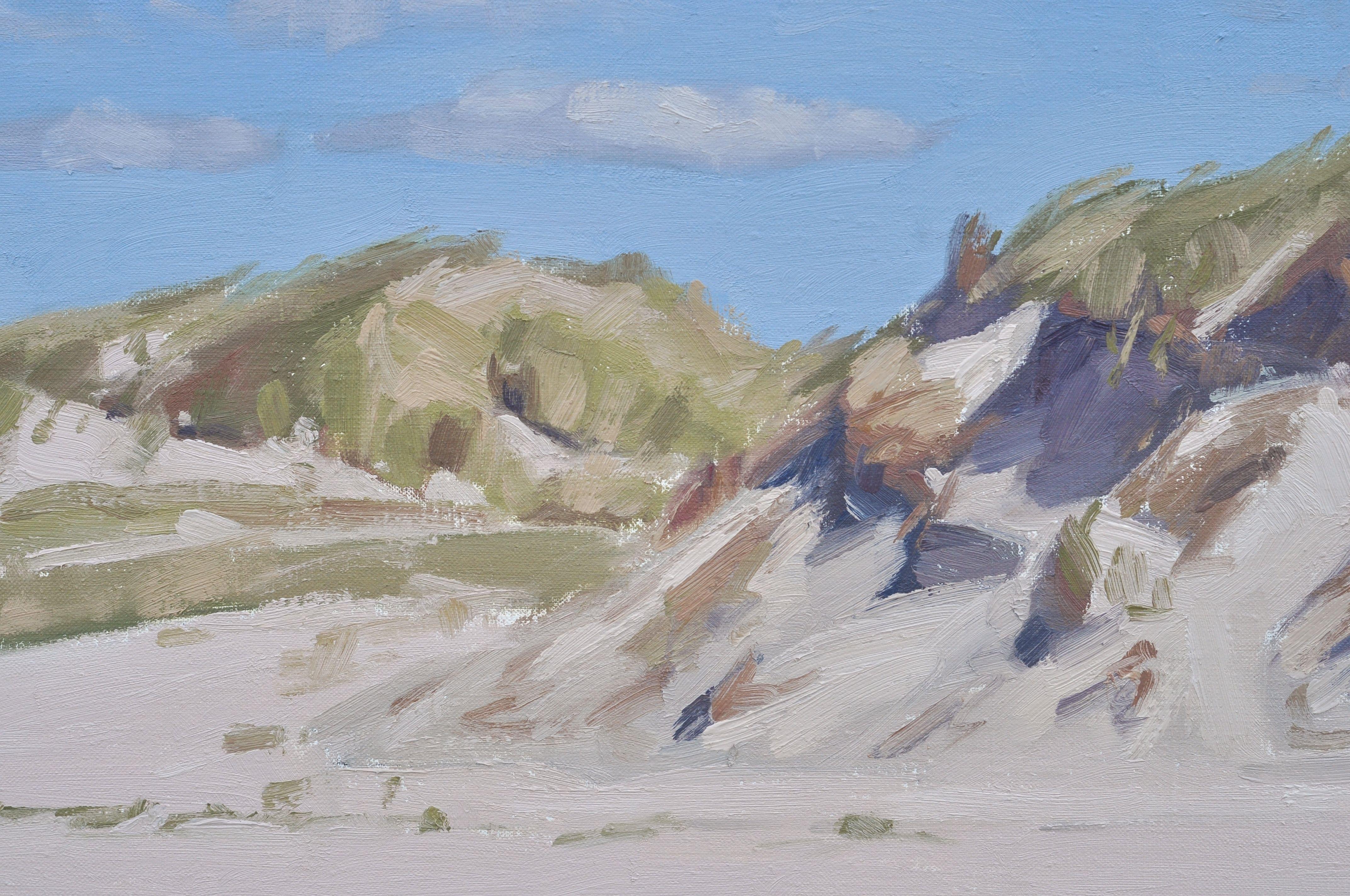 Clouds above the sand dunes, Painting, Oil on Canvas For Sale 3