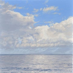 Clouds over the sea, morning light, Painting, Oil on Canvas