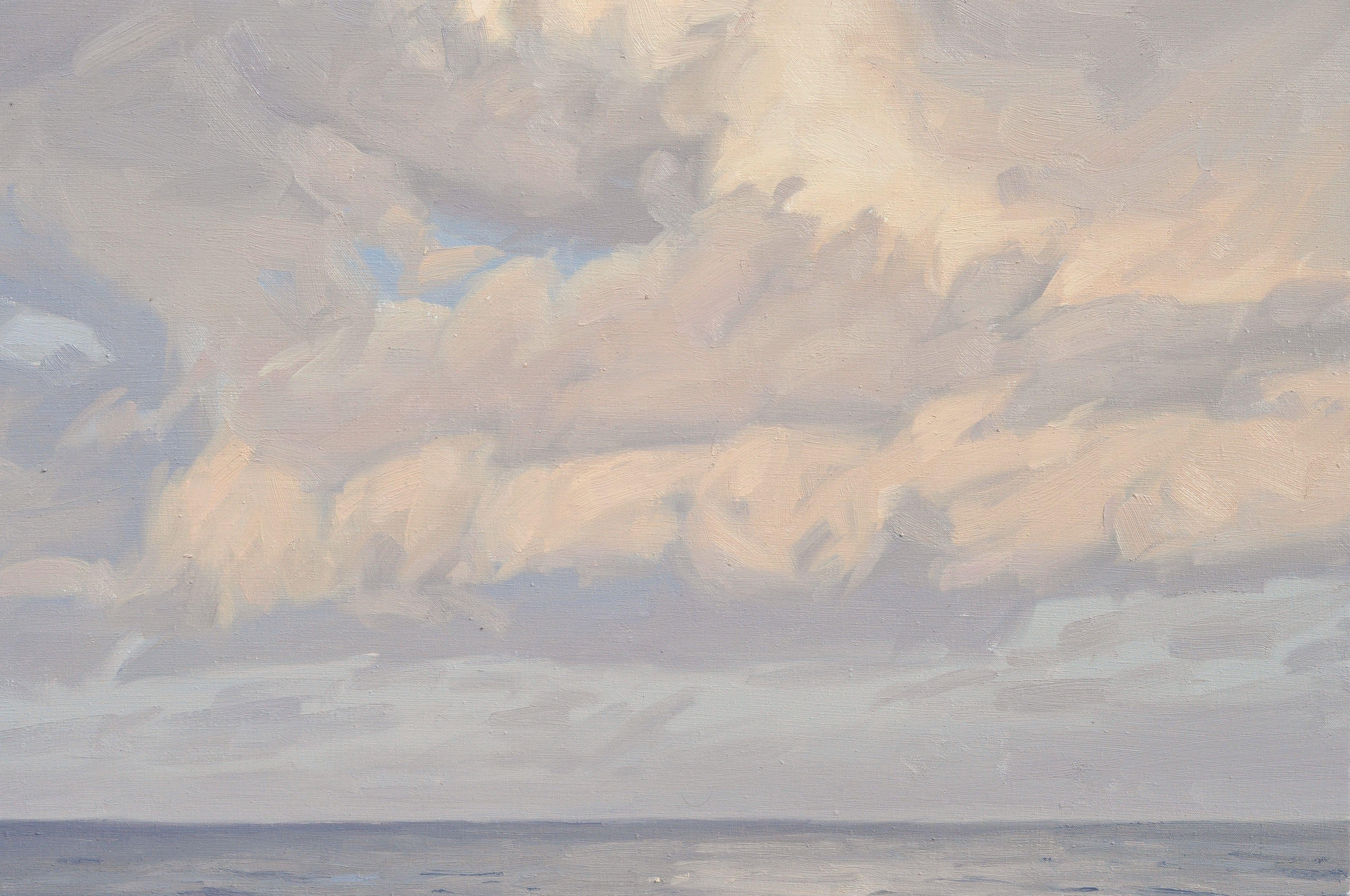 Nuvole sul mare, sole del mattino, Pittura, Olio su tela - Painting Impressionismo di Anne Baudequin