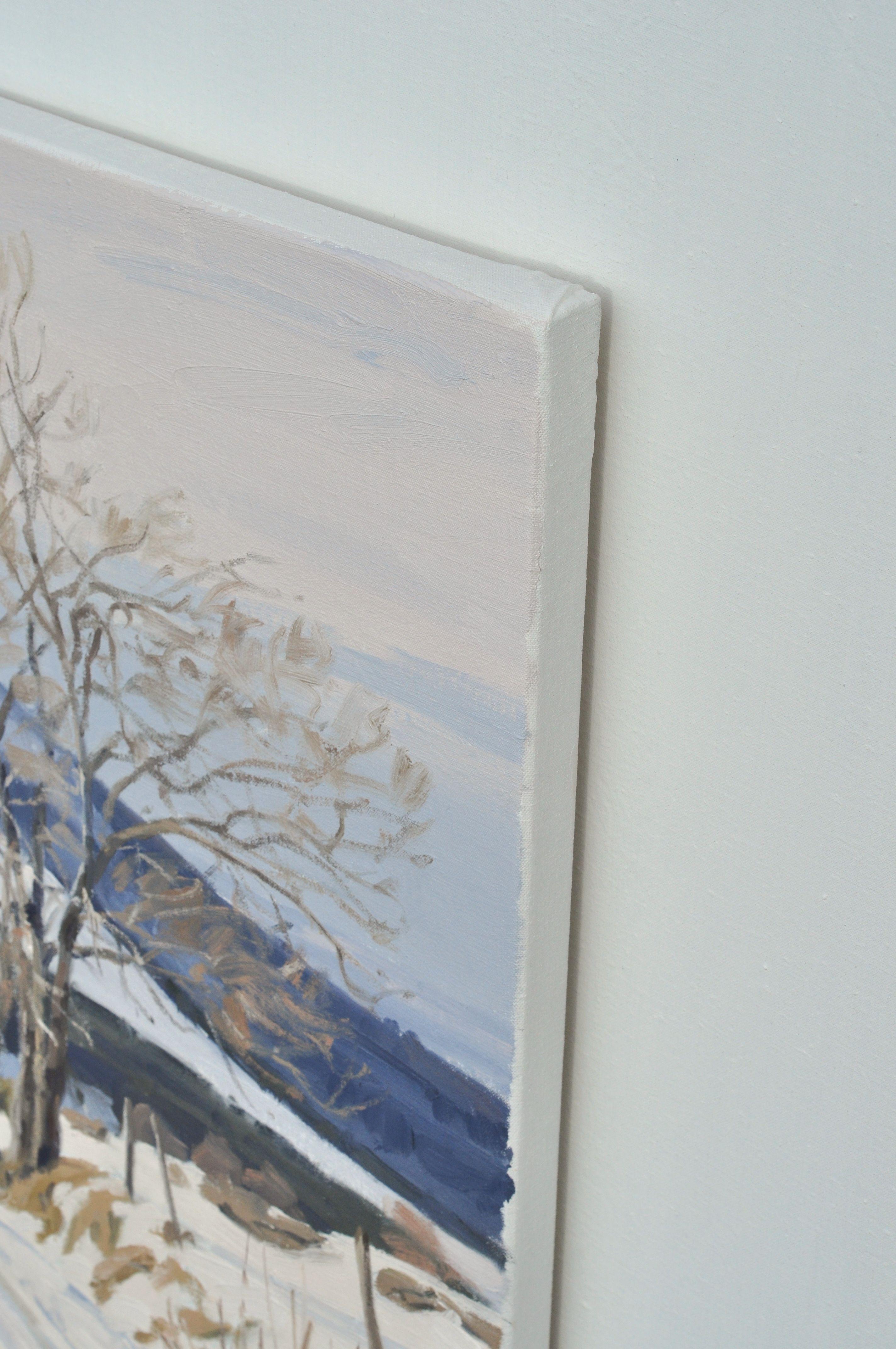 11 dicembre, sentiero innevato a MÃczenc, Pittura, Olio su tela 1
