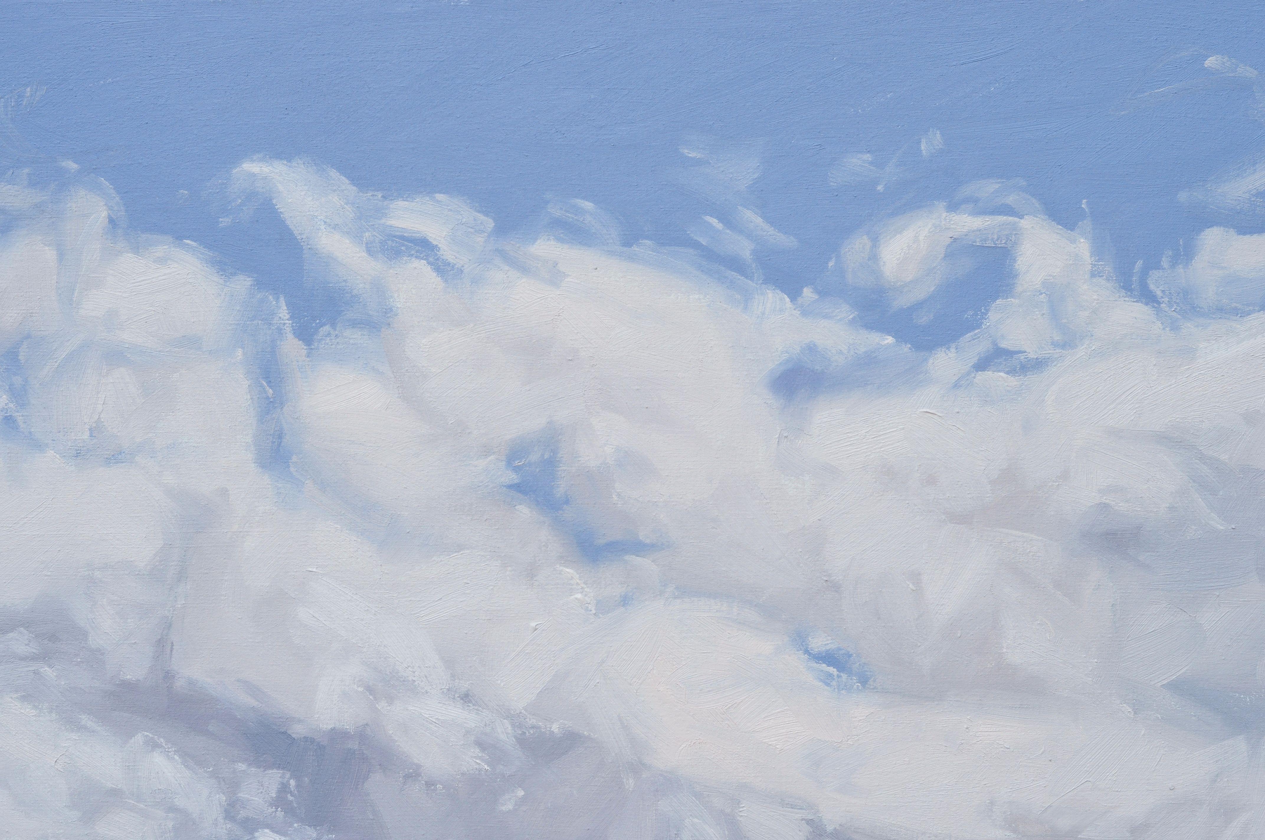 February 2, clouds above the Mont Mariol, Painting, Oil on Canvas For Sale 2