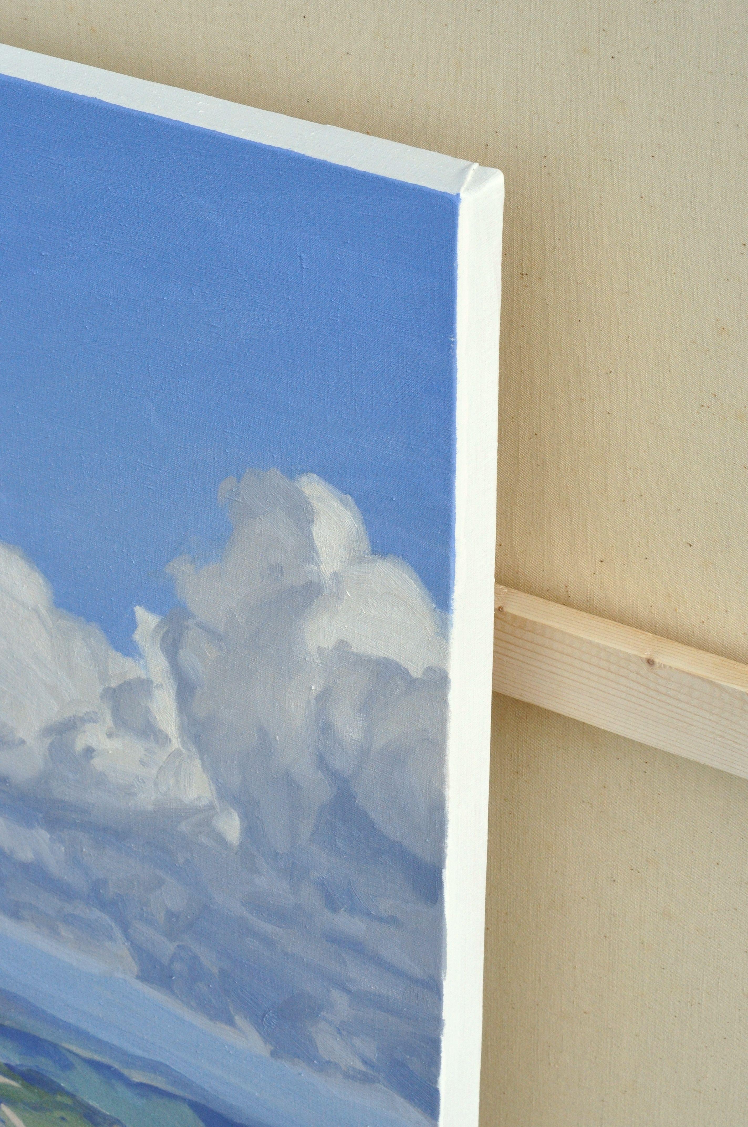 Juni 20. Juni, Wolken über dem Mount MACzenc, Gemälde, Öl auf Leinwand (Impressionismus), Painting, von Anne Baudequin