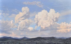 June 9, evening clouds over the mountains, Painting, Oil on Canvas