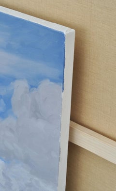 June, nuages, Mount Jalore, peinture, huile sur toile