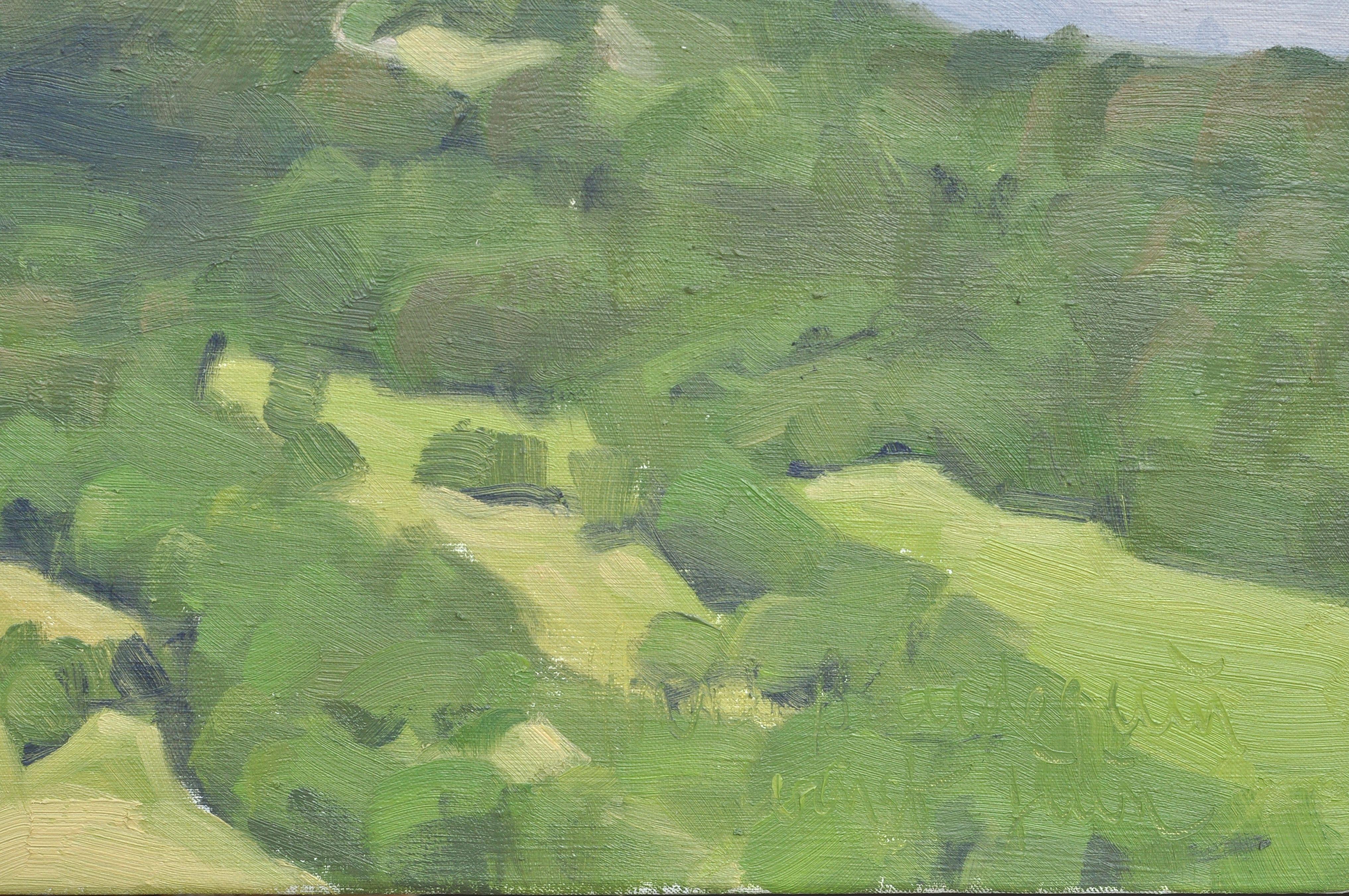 June, nuages, Mount Jalore, peinture, huile sur toile en vente 2
