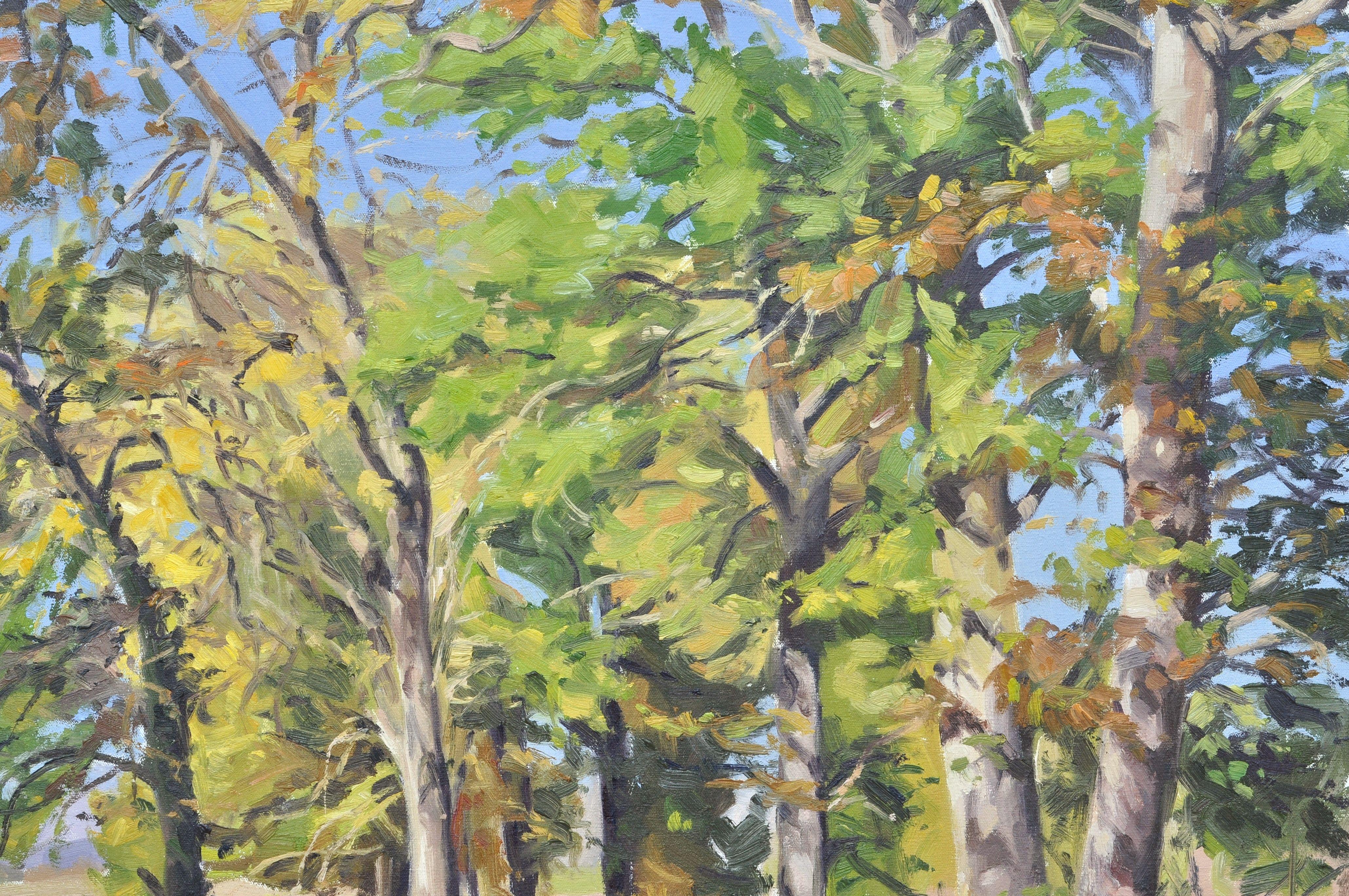 October 24, country lane in Saint Vincent, Painting, Oil on Canvas For Sale 3