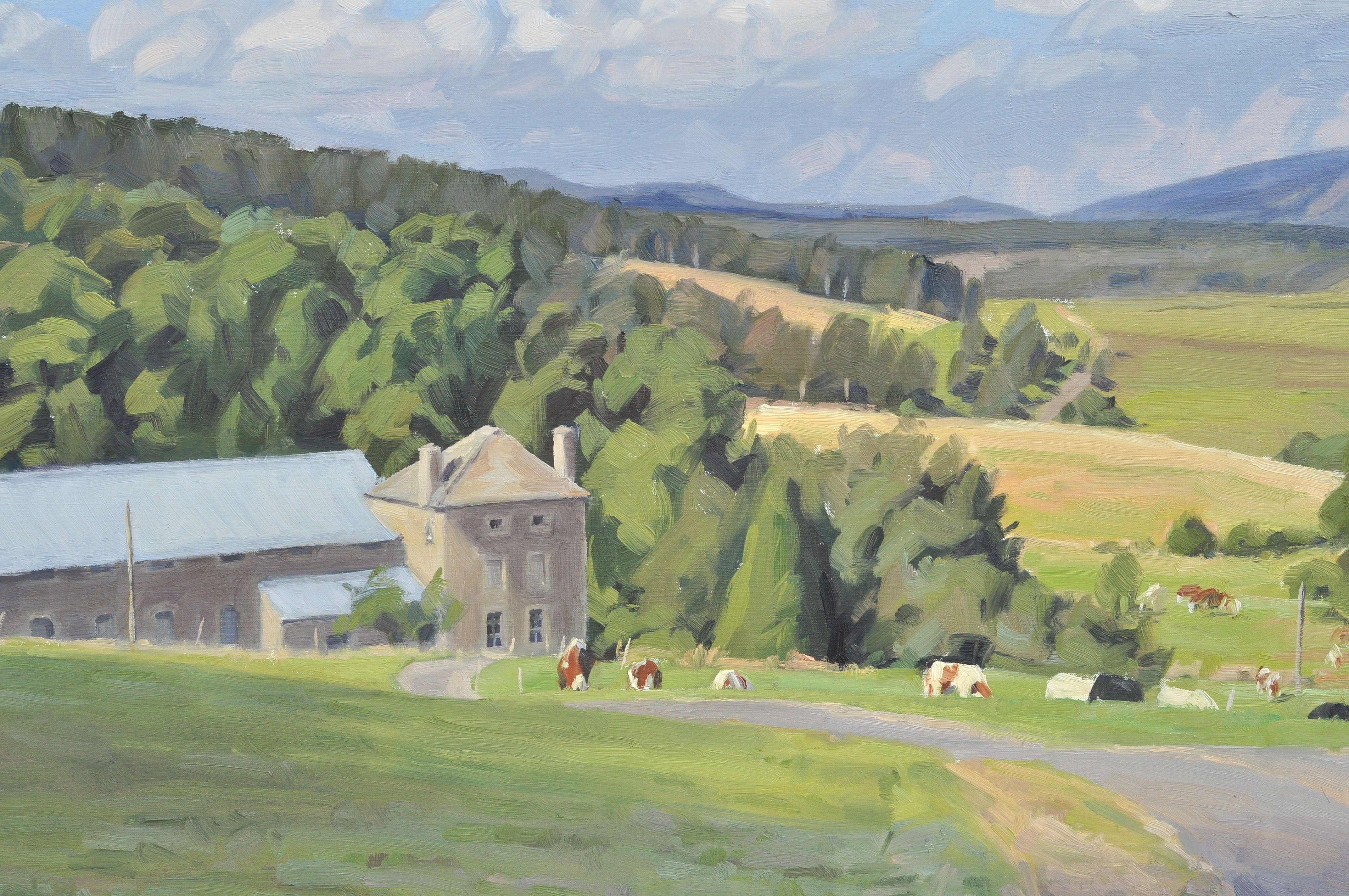 September 17, farm on the Massif du MÃczenc, Painting, Oil on Canvas For Sale 1