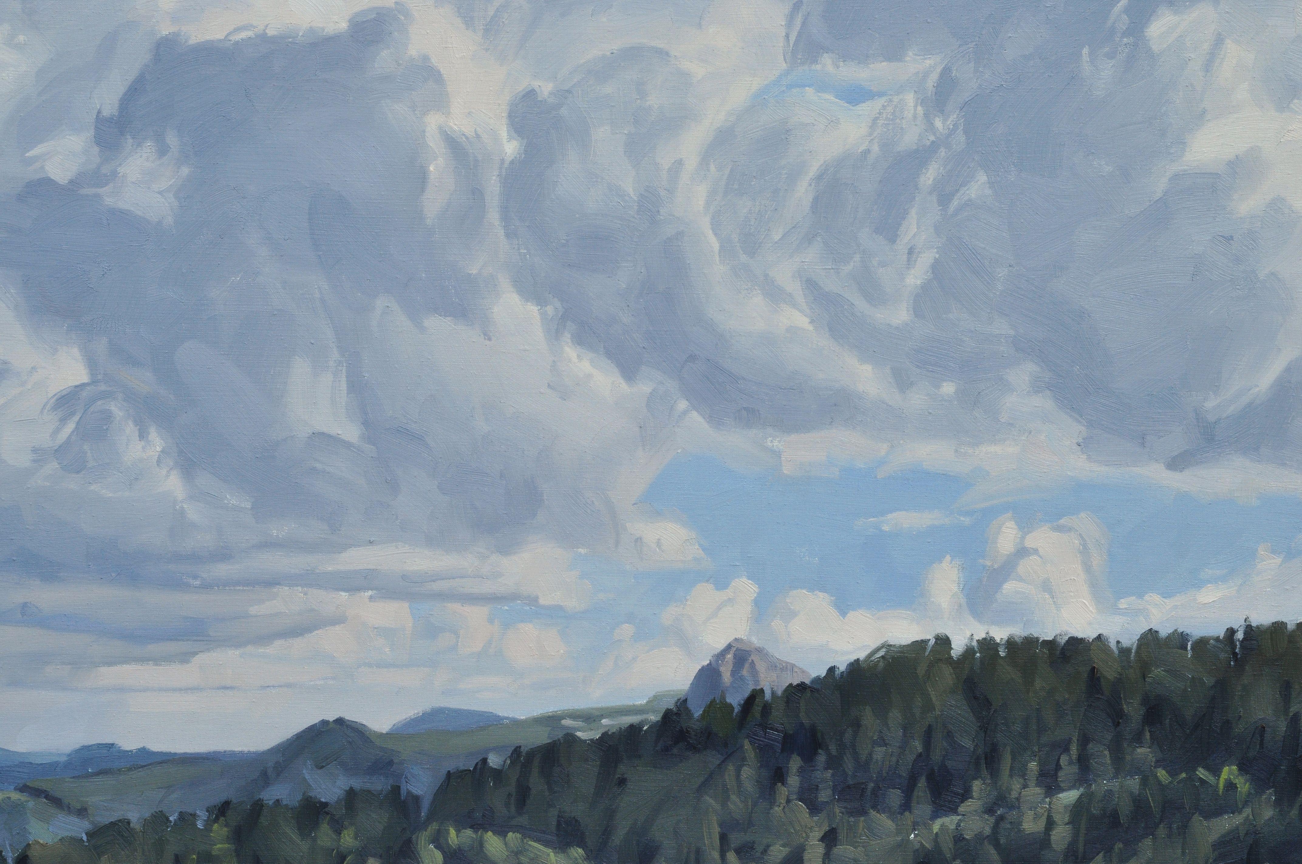 5 septembre, nuages, Monts MÃzenc, Peinture, Huile sur toile en vente 1
