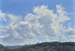 September 5, clouds, MÃzenc mountains, Painting, Oil on Canvas