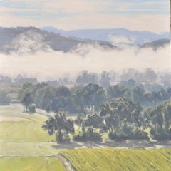 September 6, Loire Valley, morning mist, Painting, Oil on Canvas