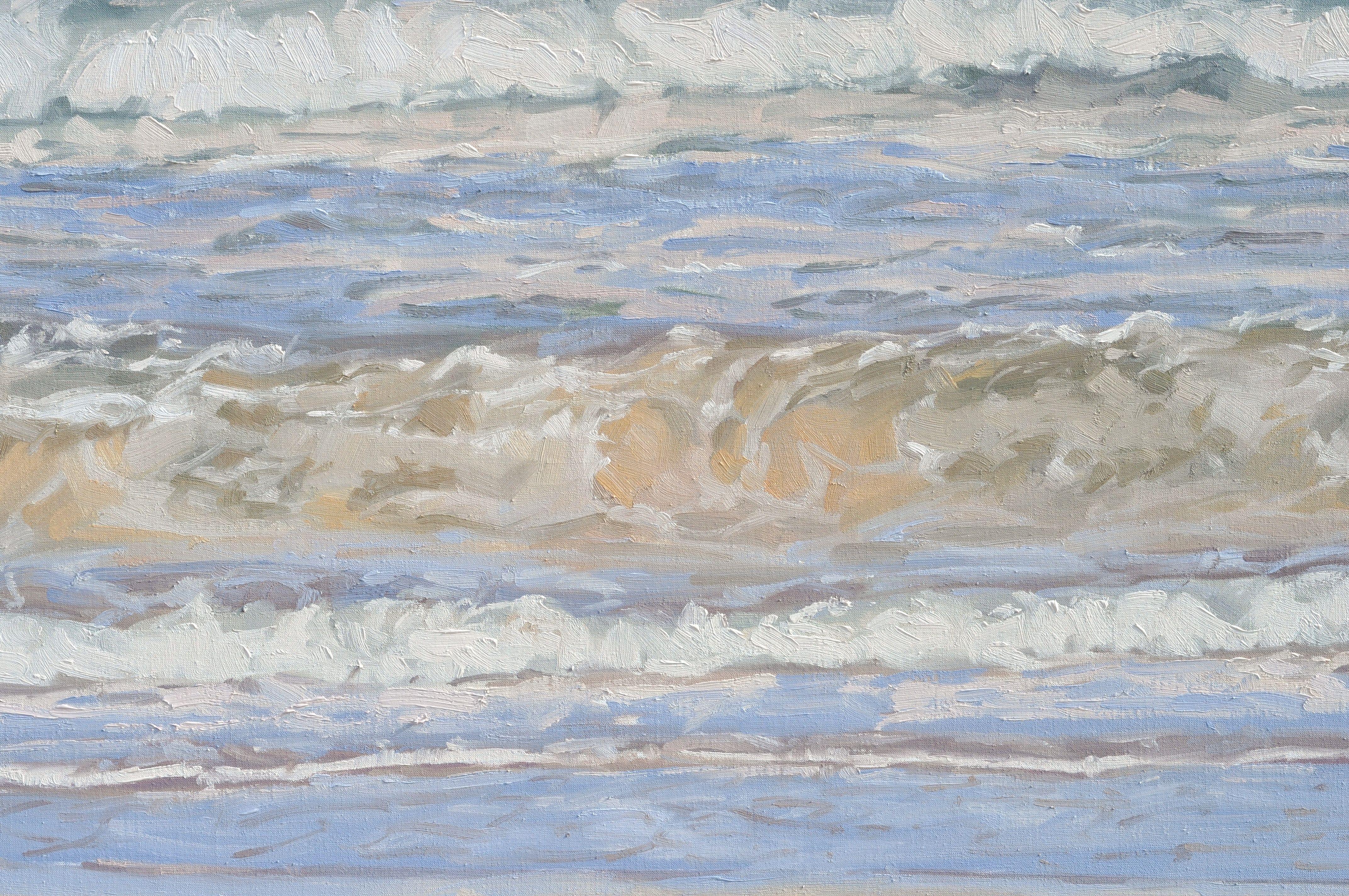 Waves in the morning light, Gemälde, Öl auf Leinwand 1
