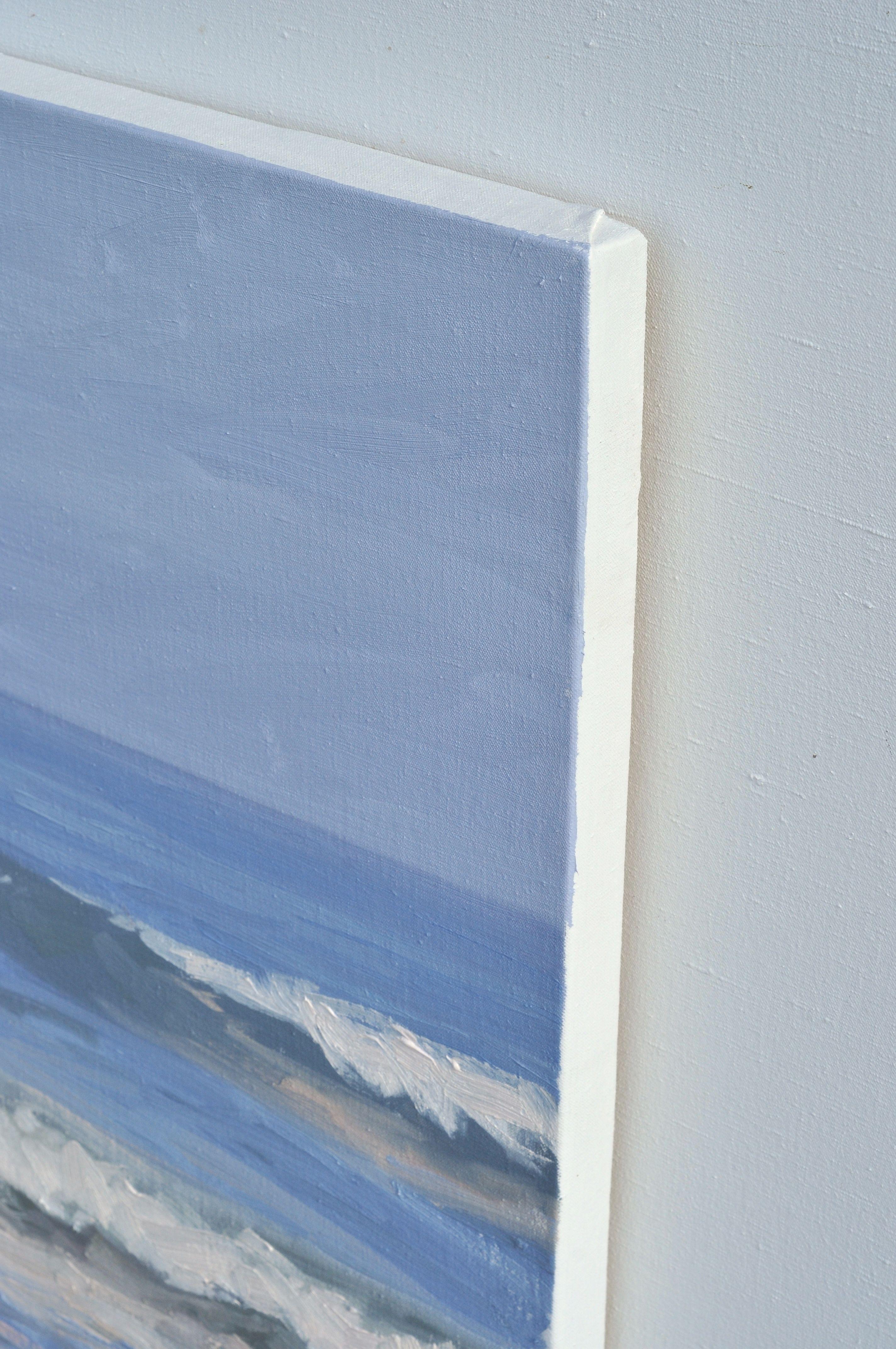 Waves in the morning light, Gemälde, Öl auf Leinwand 2