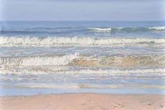 Waves in the morning light, Gemälde, Öl auf Leinwand