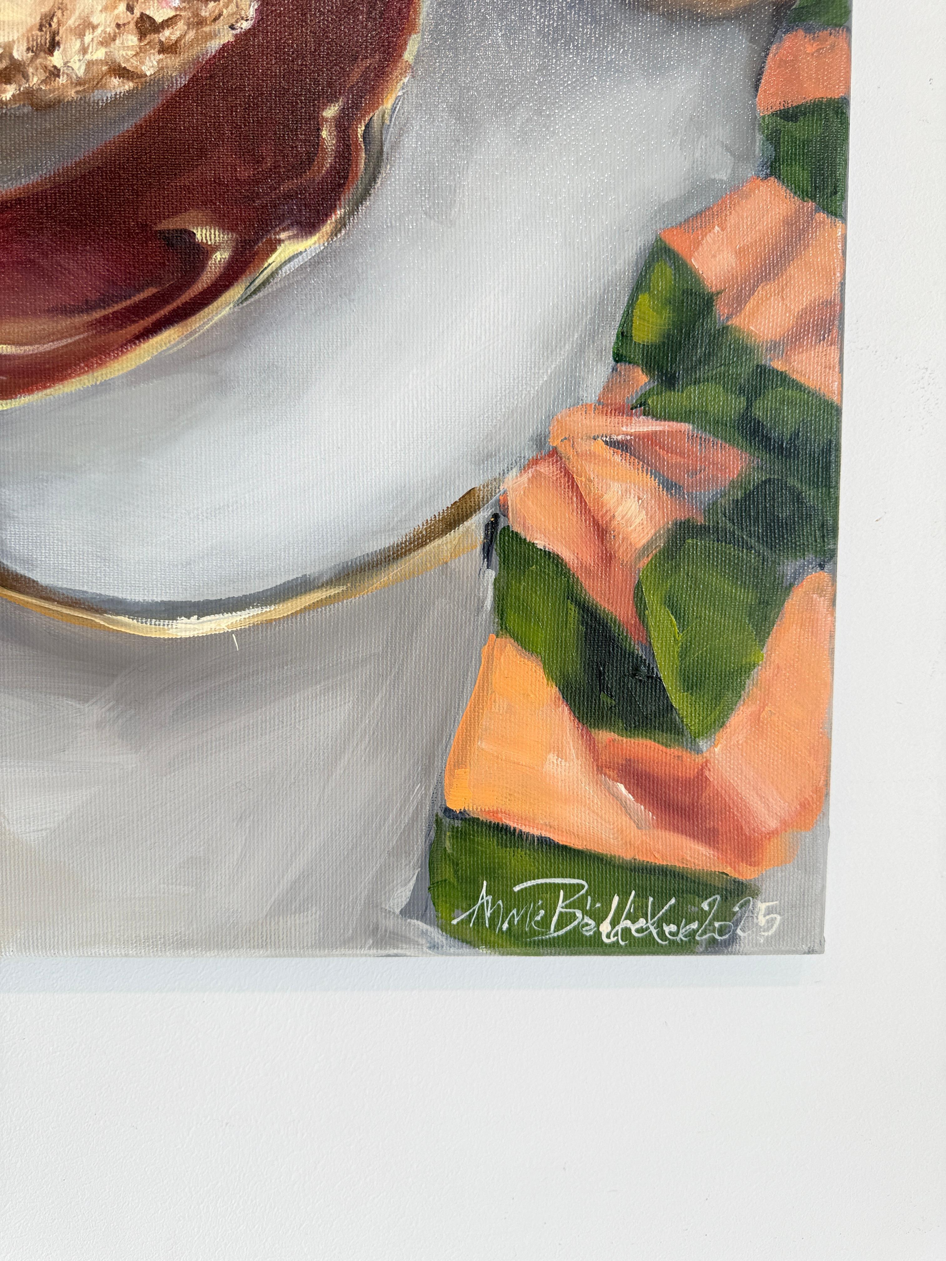 Nach der Party von Anne Böddeker - zeitgenössisches stillleben ölgemälde im Angebot 13