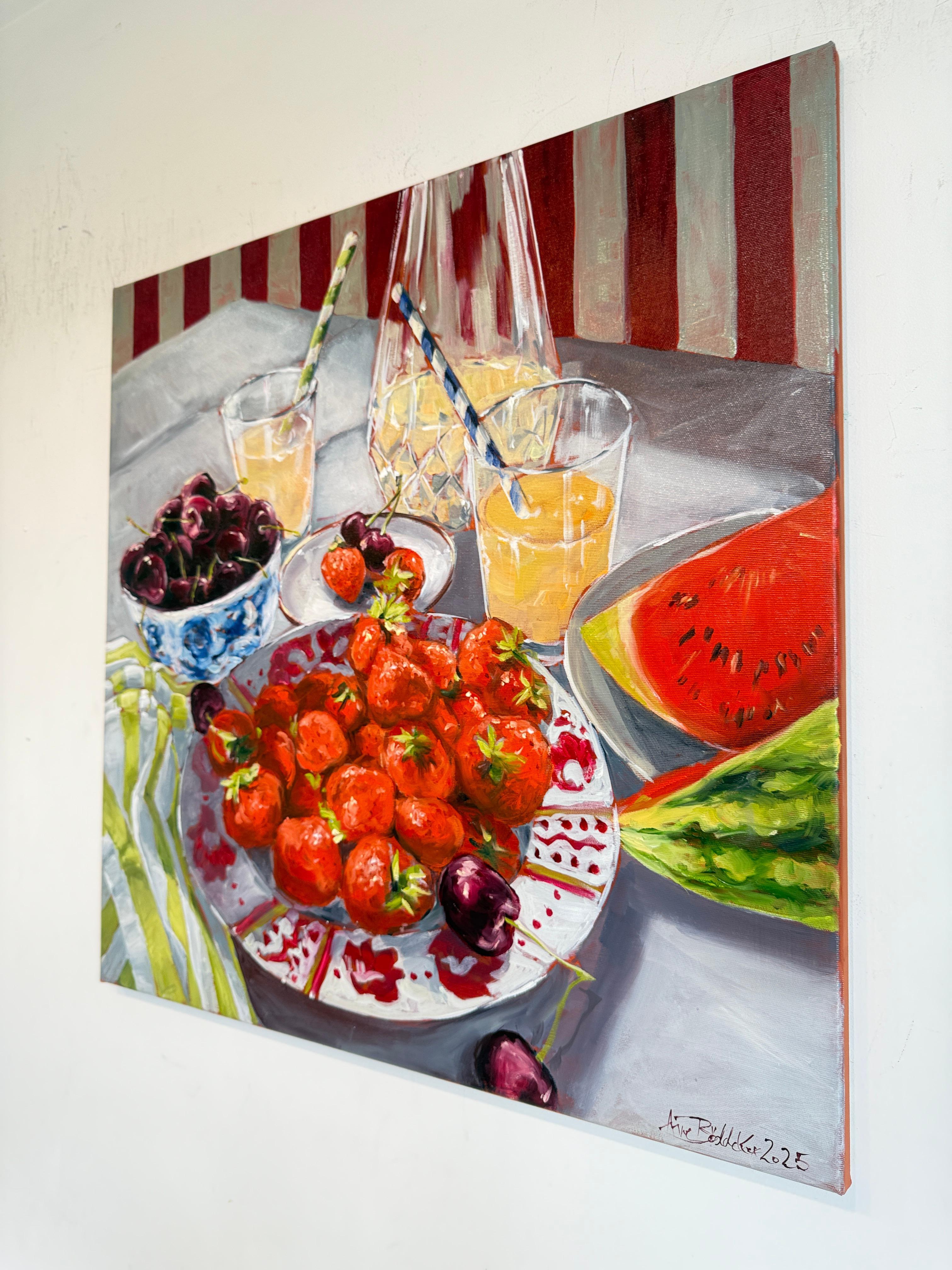 Fauler Sonntagnachmittag von Anne Böddeker - zeitgenössisches stillleben ölgemälde im Angebot 11