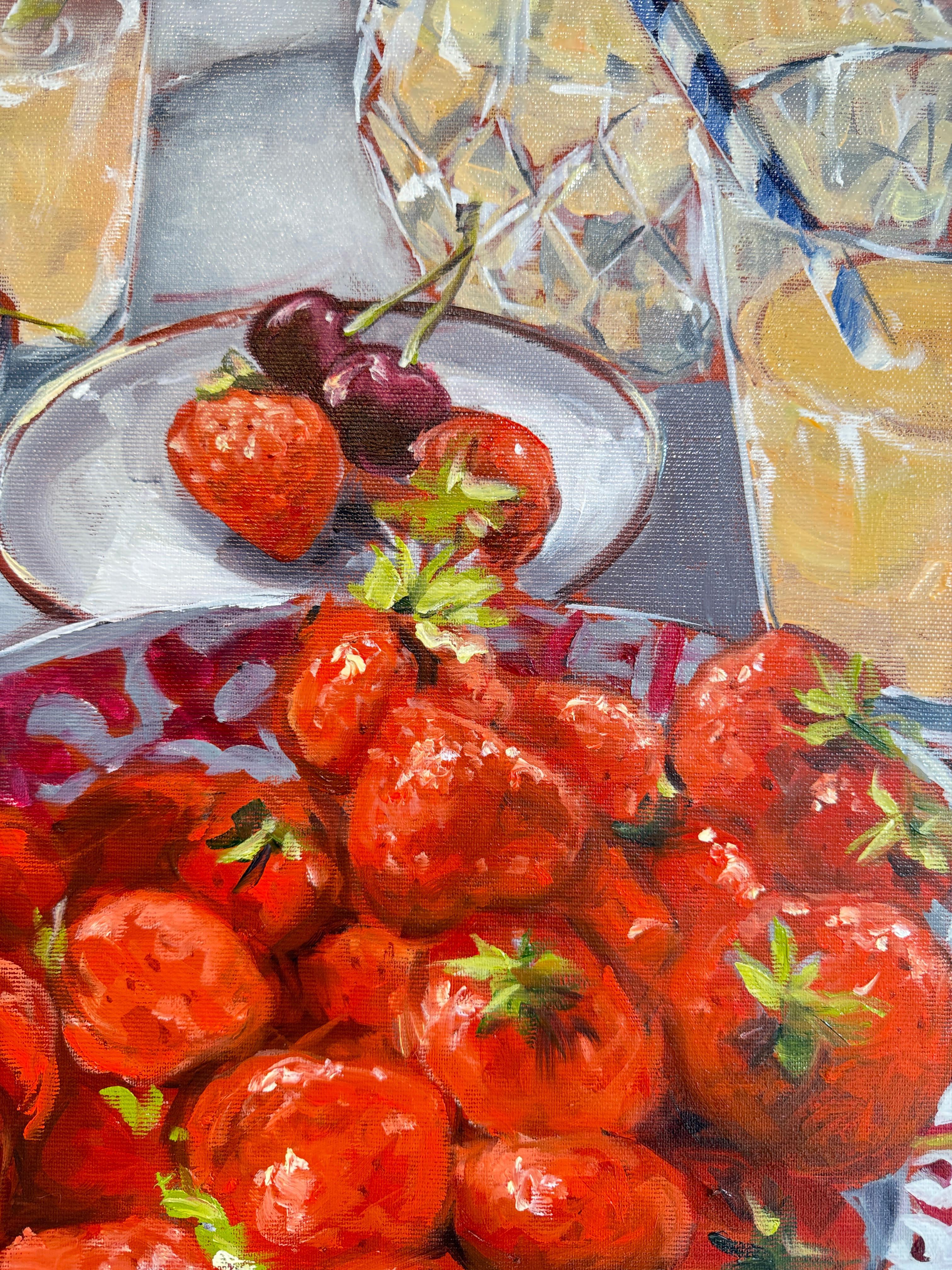 Fauler Sonntagnachmittag von Anne Böddeker - zeitgenössisches stillleben ölgemälde im Angebot 12