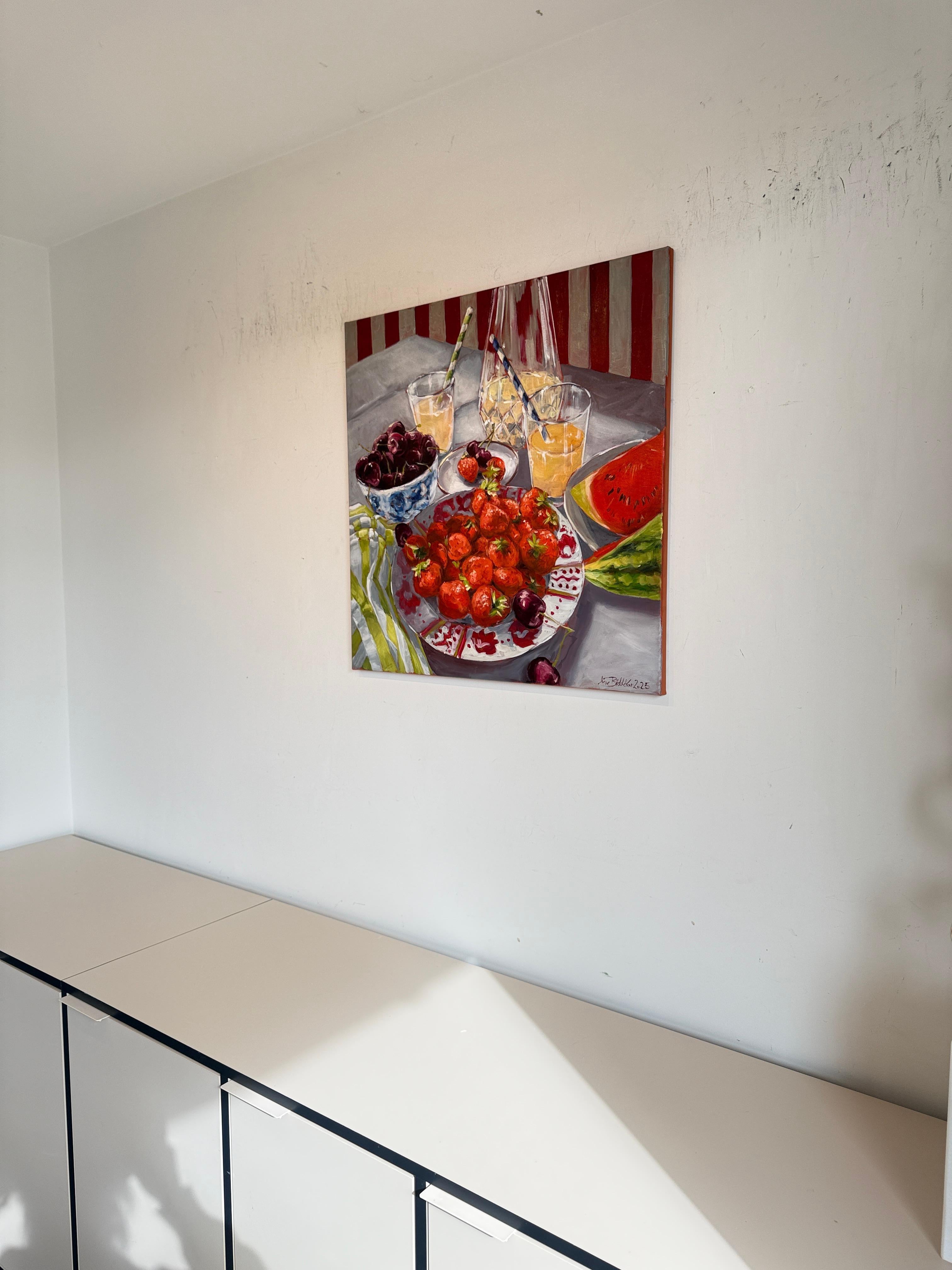 Fauler Sonntagnachmittag von Anne Böddeker - zeitgenössisches stillleben ölgemälde im Angebot 15