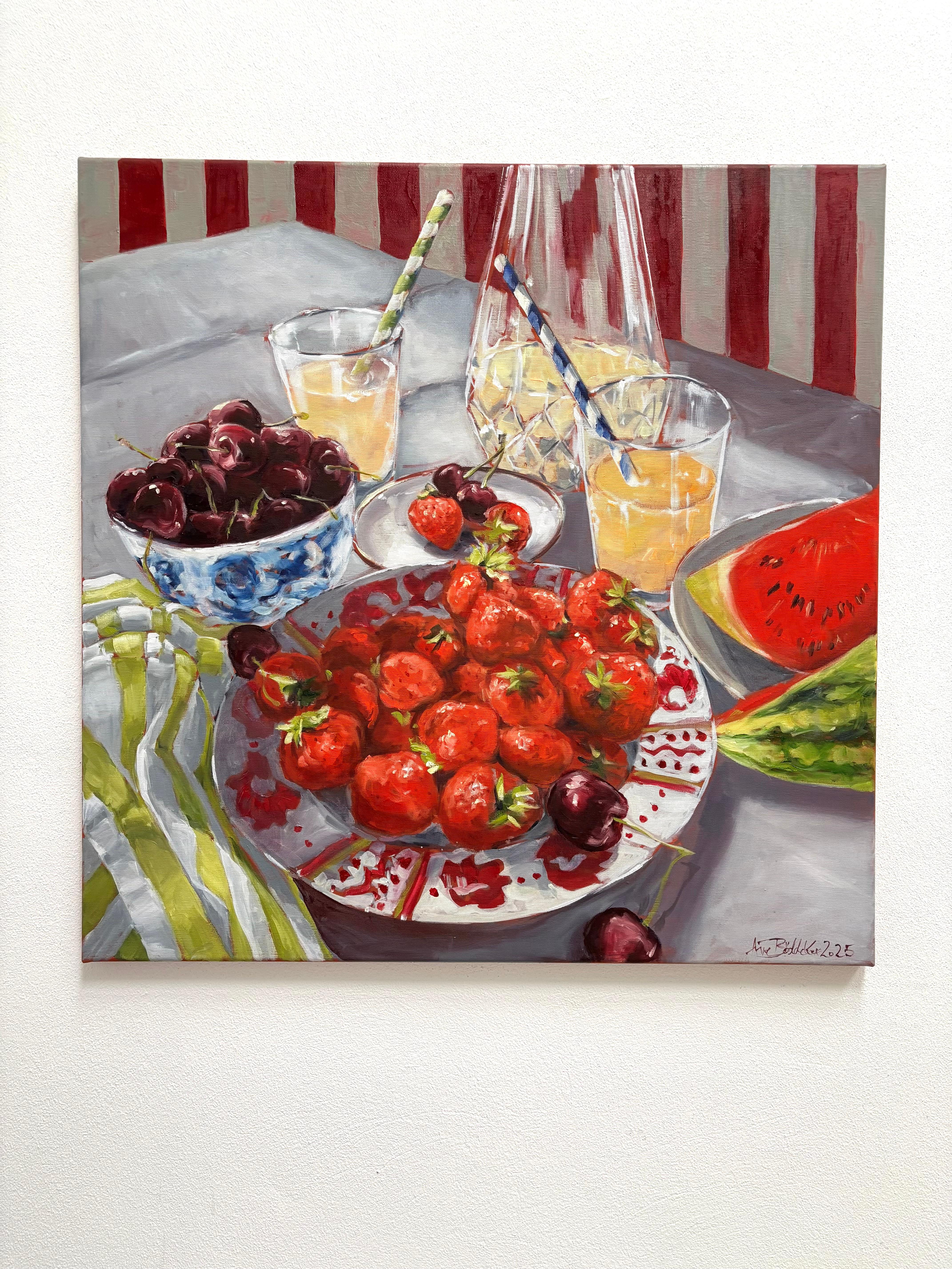 Fauler Sonntagnachmittag von Anne Böddeker - zeitgenössisches stillleben ölgemälde im Angebot 7
